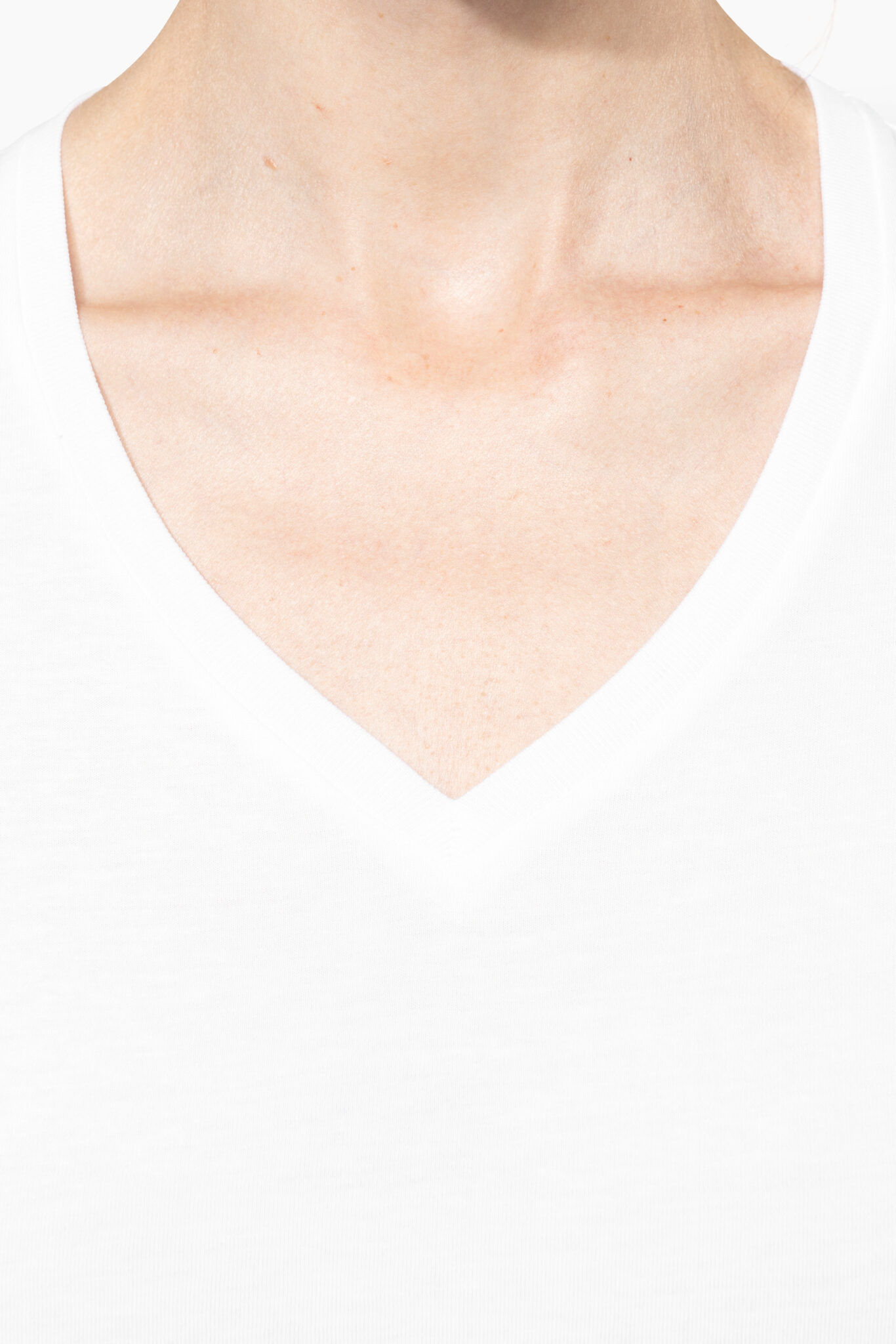 Miniature 10 pour T-shirt Supima® col V manches courtes femme