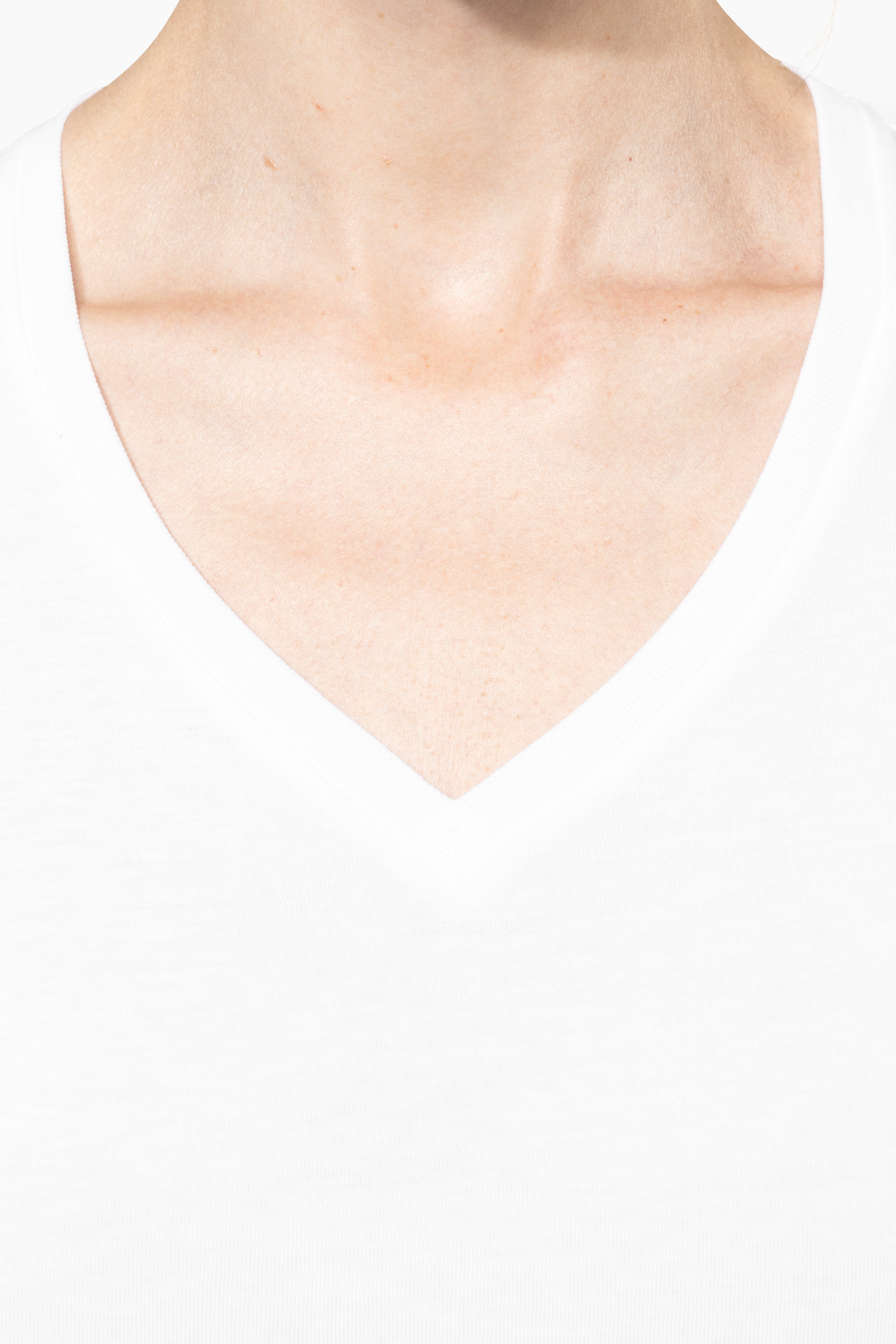 Miniature 10 pour T-shirt Supima® col V manches courtes femme