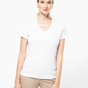 Visuel T-shirt Supima® col V manches courtes femme