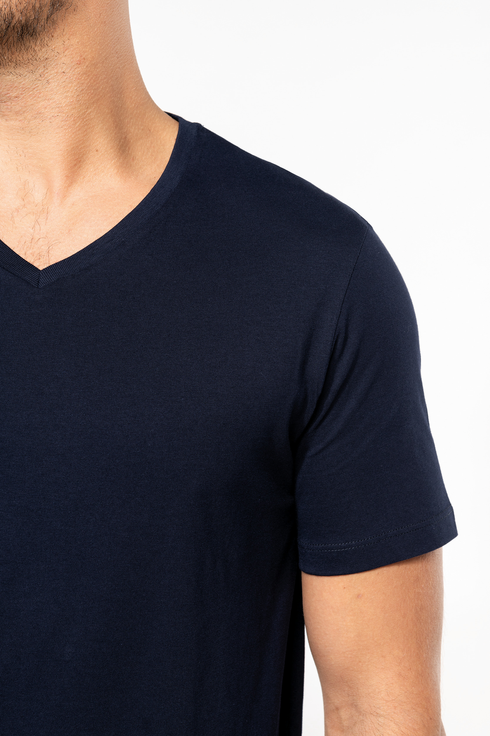 Miniature 11 pour T-shirt Supima® col V manches courtes homme