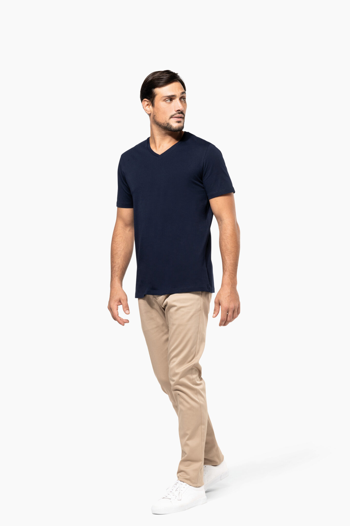 Miniature 5 pour T-shirt Supima® col V manches courtes homme