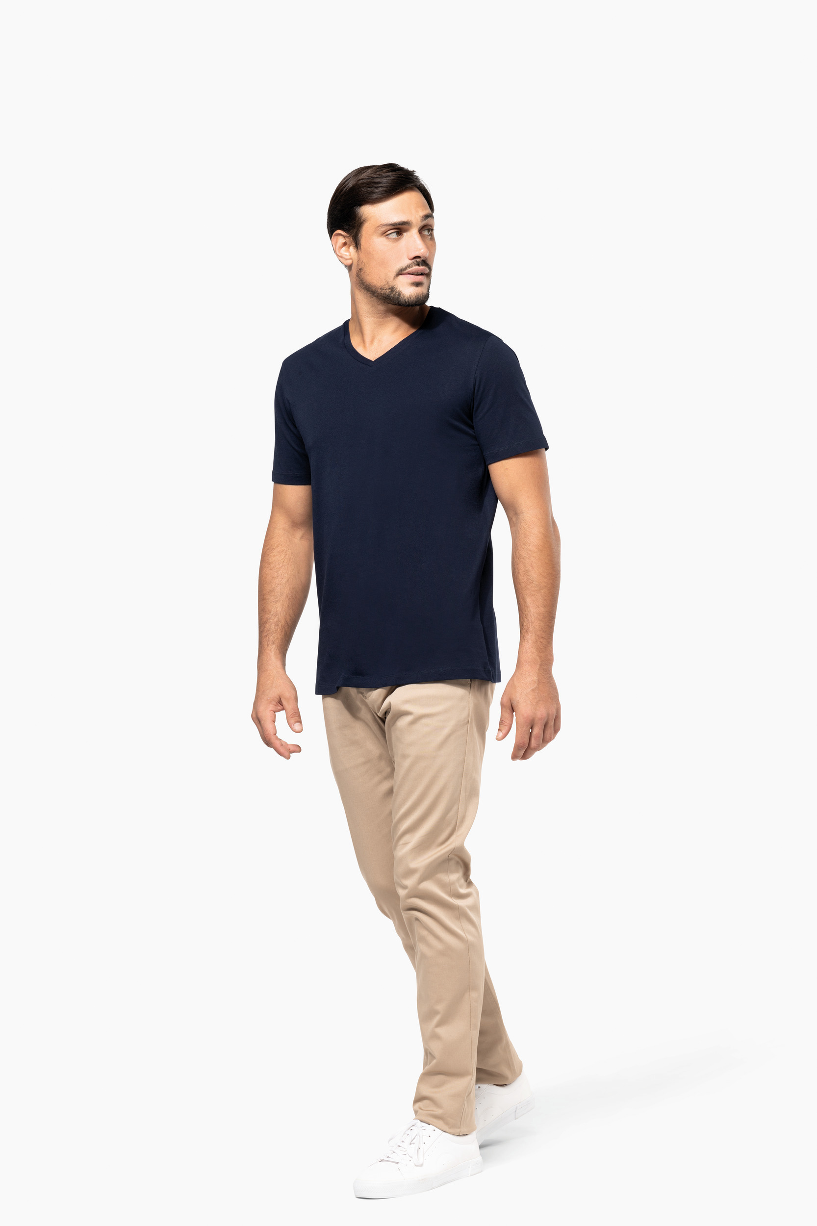 Miniature 5 pour T-shirt Supima® col V manches courtes homme