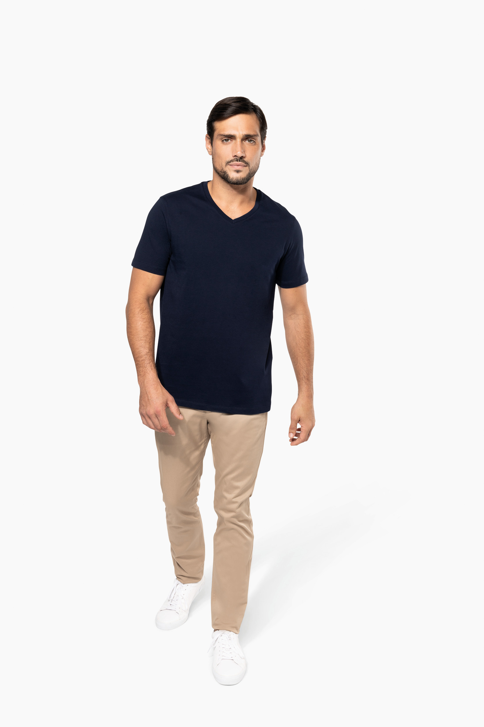Miniature 4 pour T-shirt Supima® col V manches courtes homme