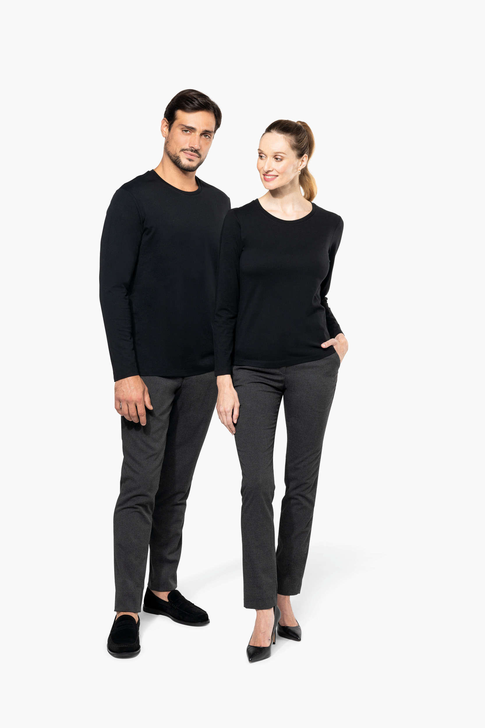 Miniature 8 pour T-shirt Supima® col rond manches longues homme