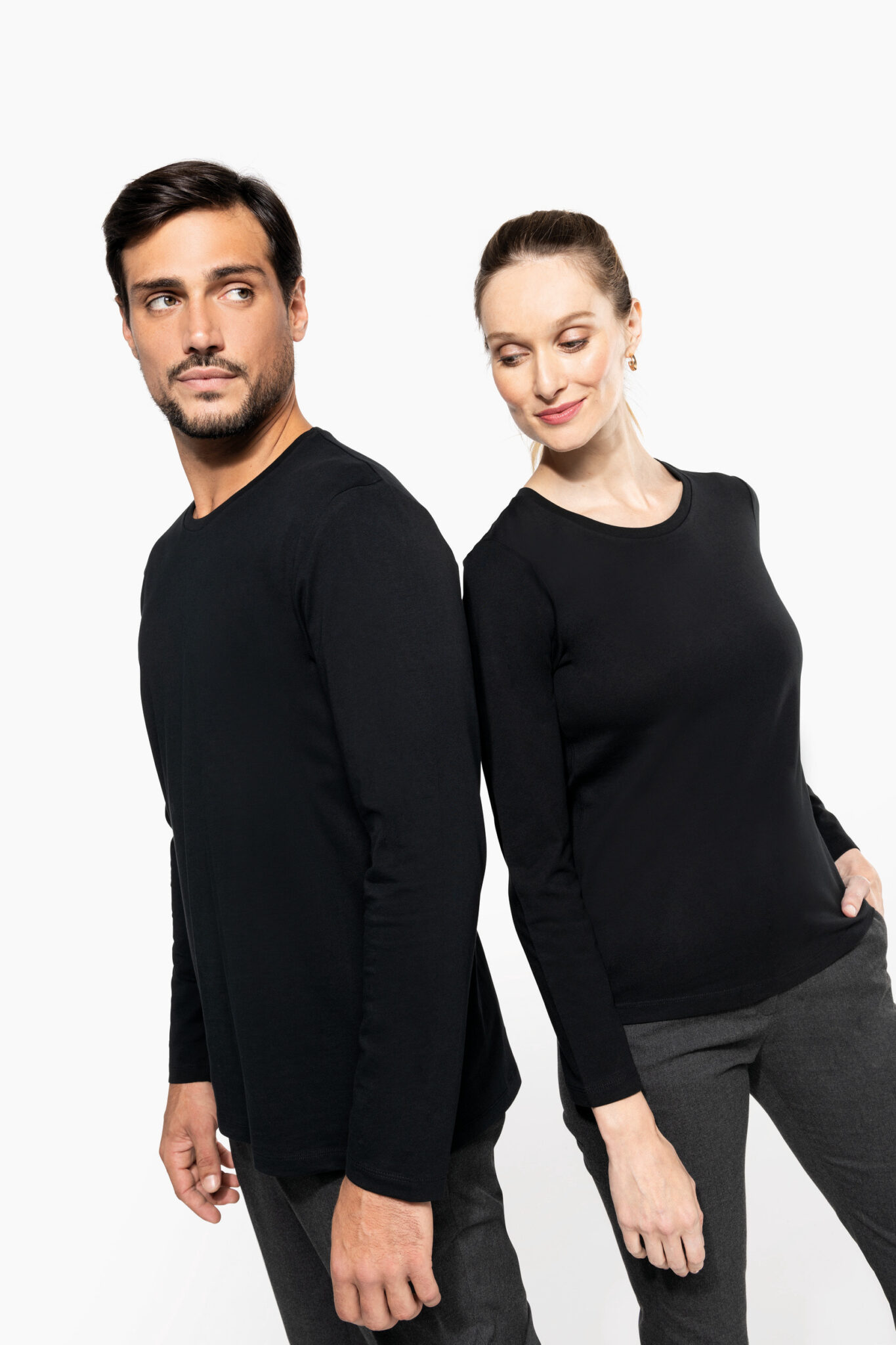 Miniature 7 pour T-shirt Supima® col rond manches longues homme
