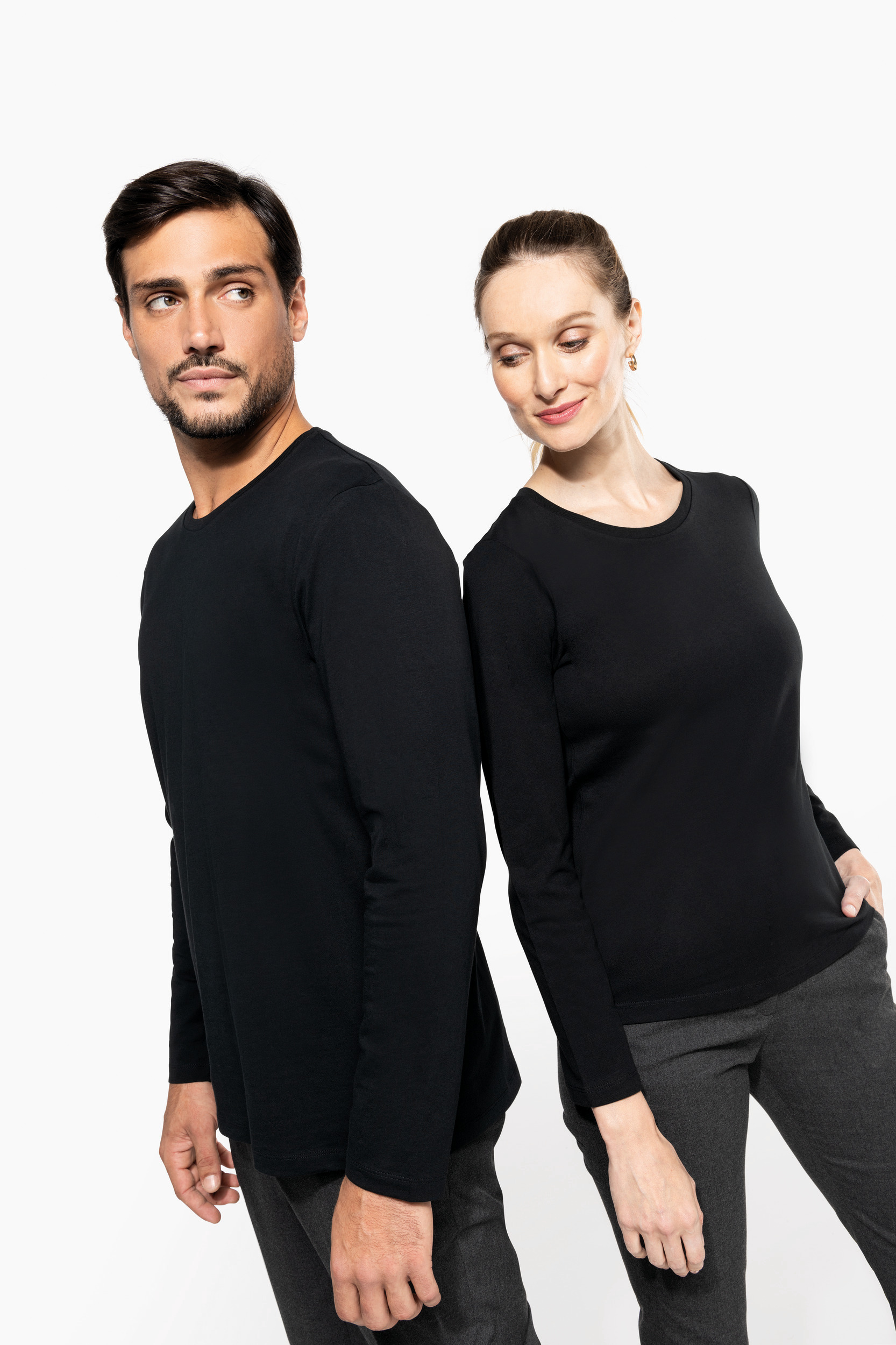 Miniature 7 pour T-shirt Supima® col rond manches longues homme