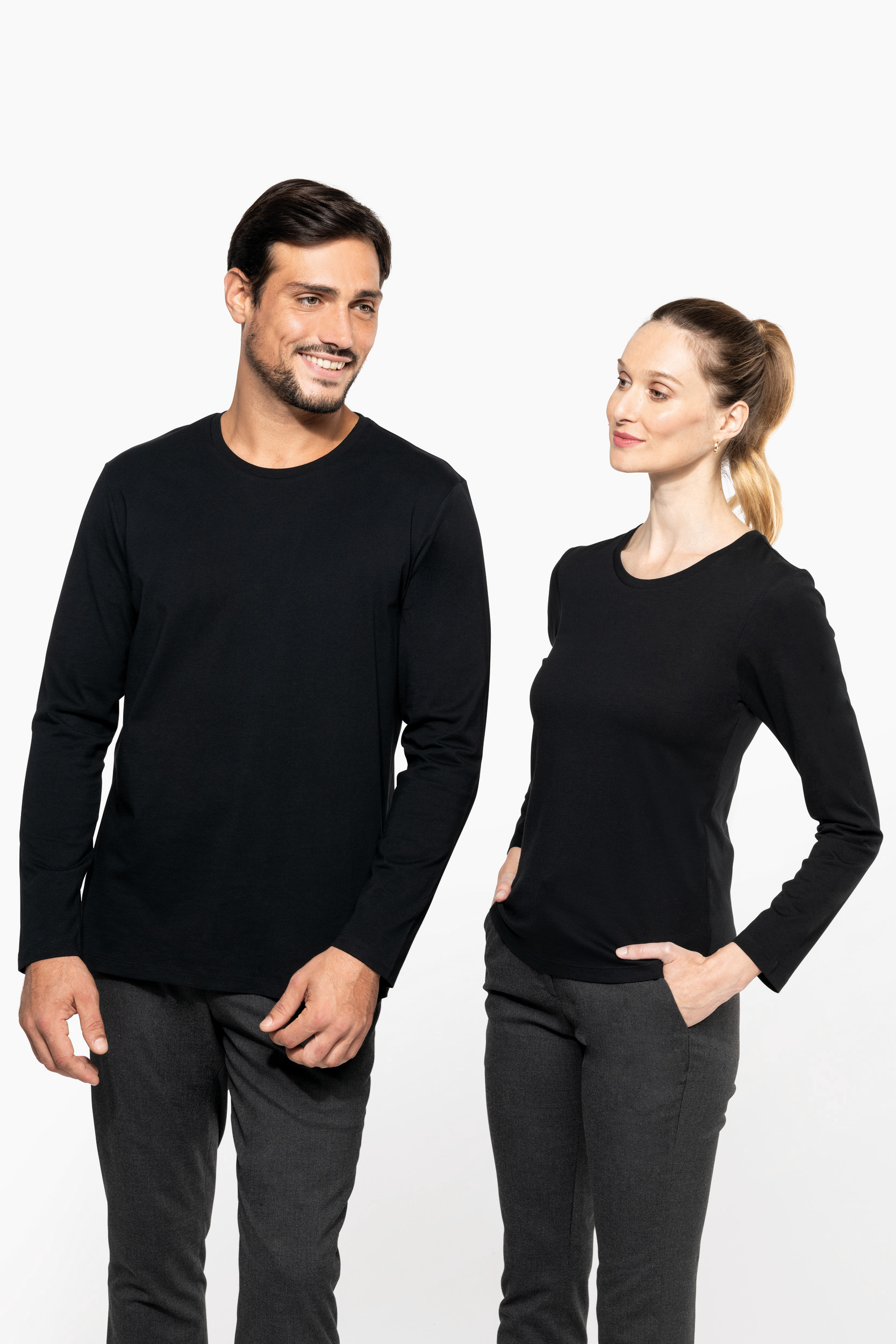 Miniature 6 pour T-shirt Supima® col rond manches longues homme