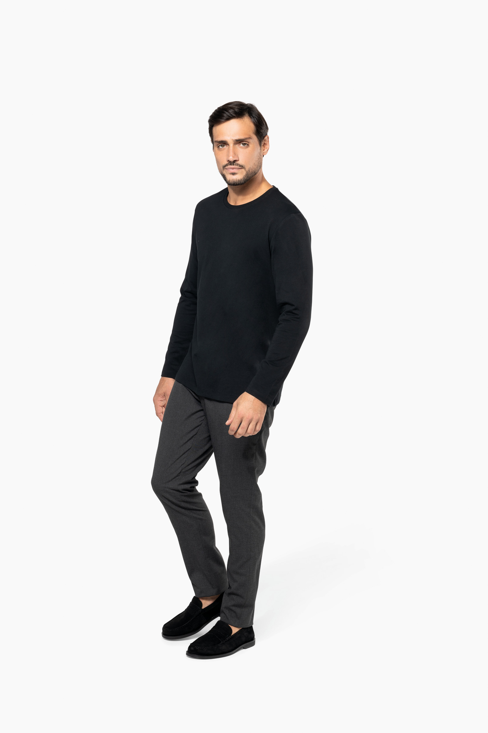 Miniature 5 pour T-shirt Supima® col rond manches longues homme