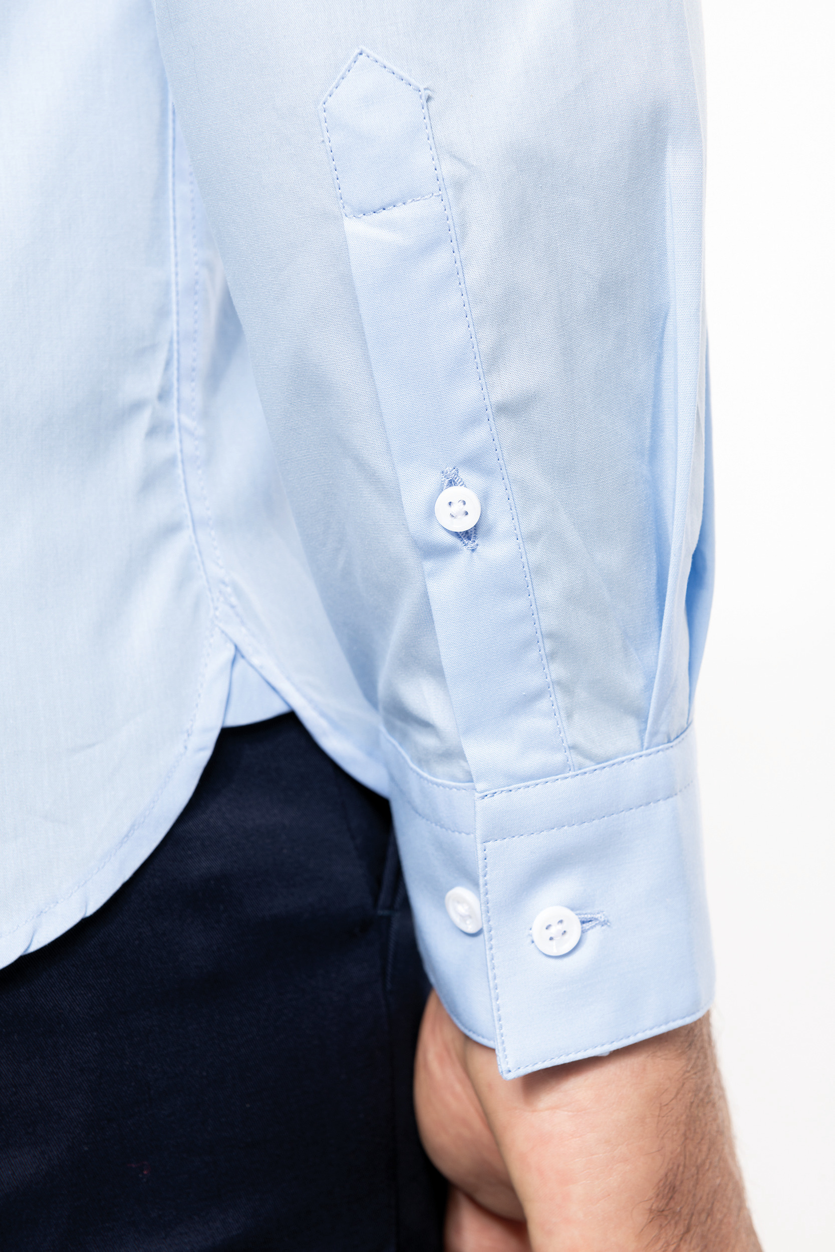 Miniature 7 pour Chemise popeline manches longues homme