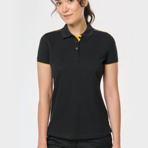 Visuel Polo Day To Day contrasté manches courtes femme