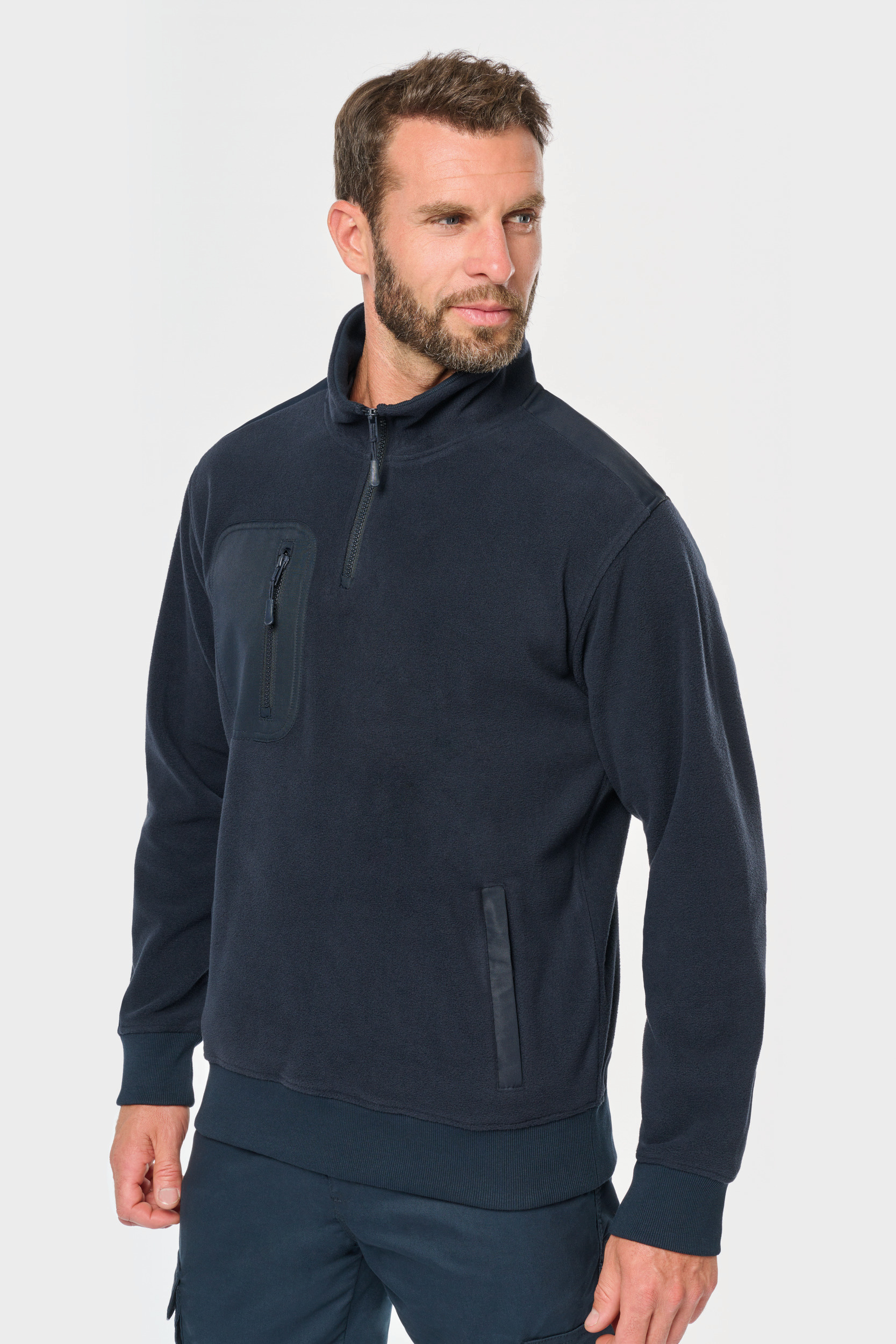 Miniature 9 pour Polaire écoresponsable col zippé unisexe