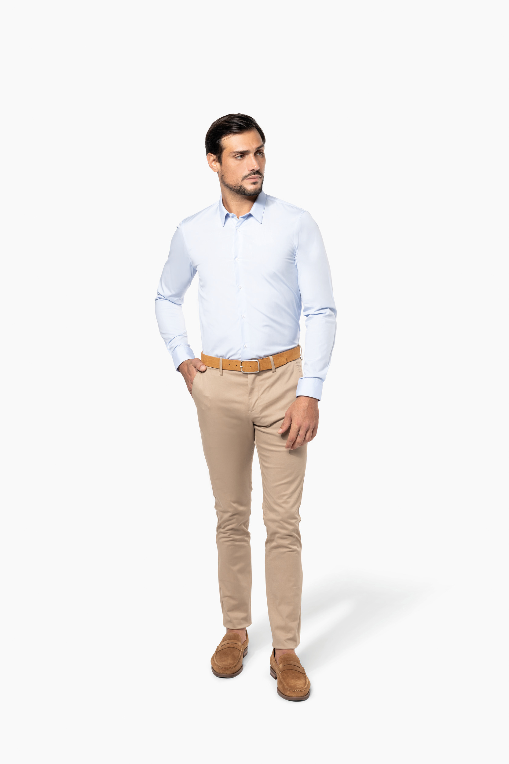 Miniature 4 pour Chemise popeline manches longues homme