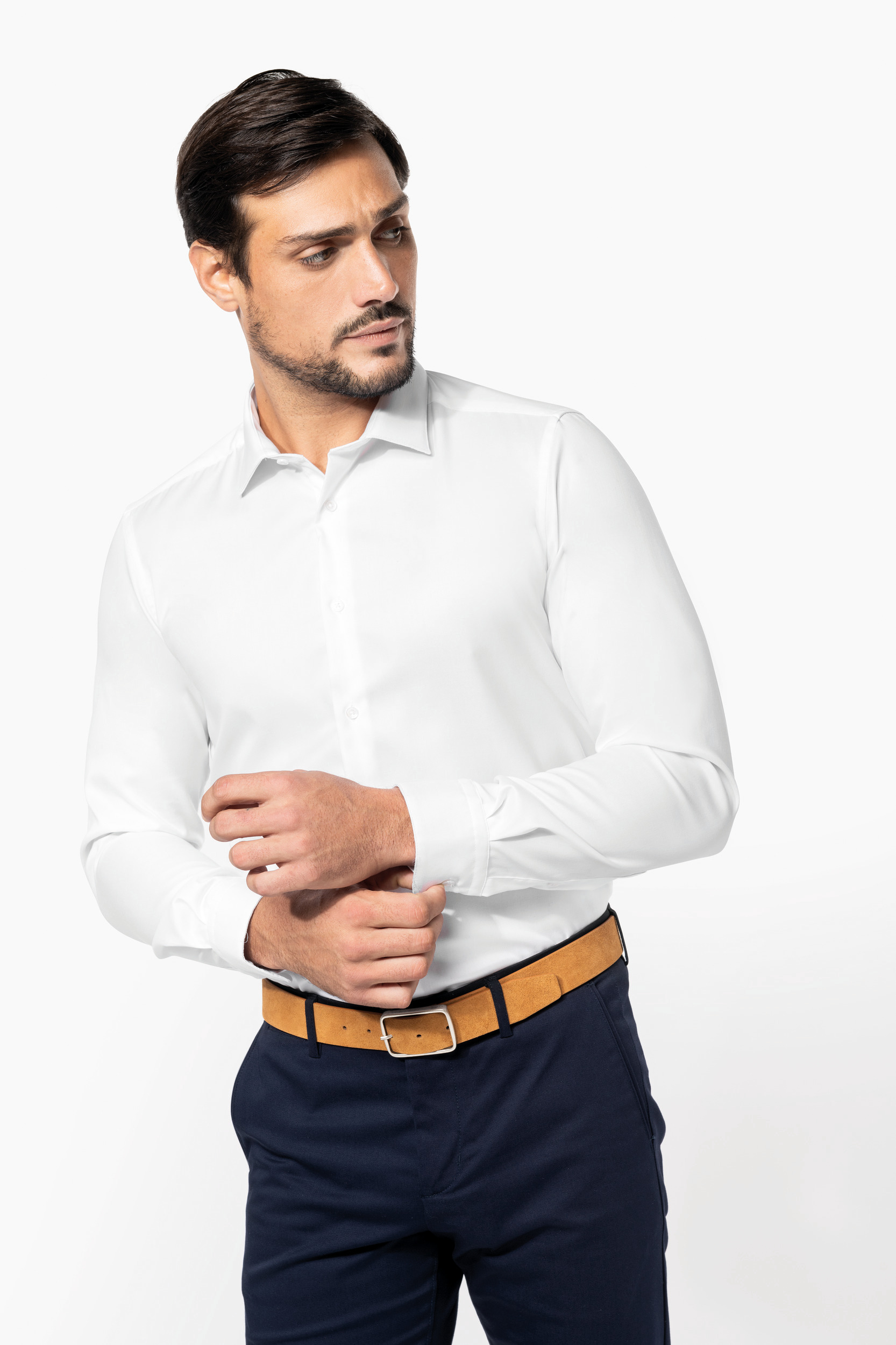 Miniature 3 pour Chemise Oxford pinpoint manches longues homme