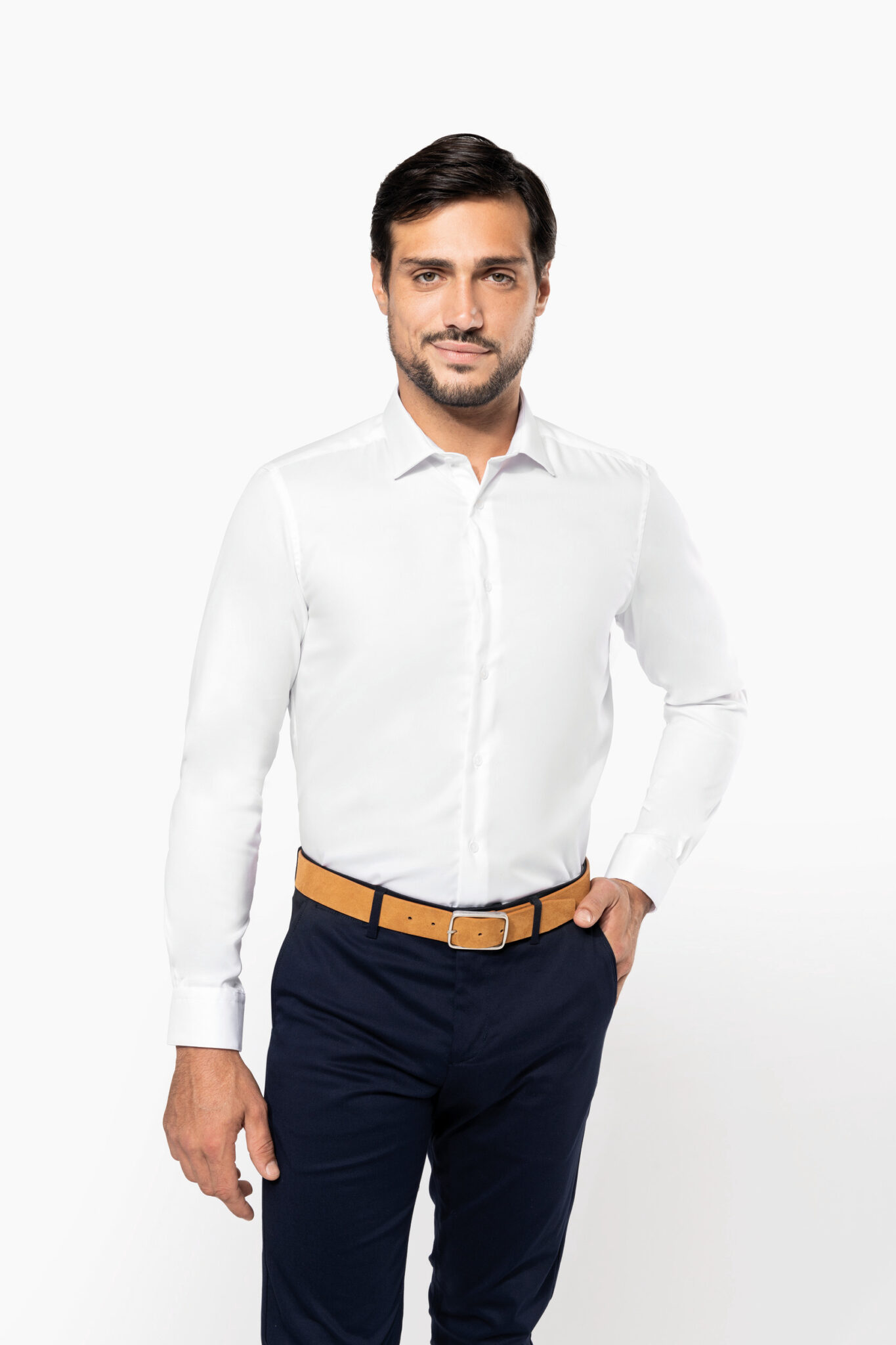Miniature 1 pour Chemise Oxford pinpoint manches longues homme