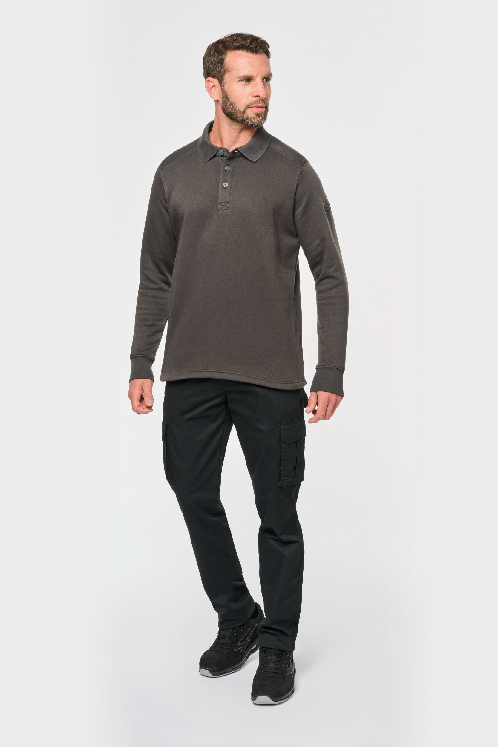 Miniature 5 pour Sweat-shirt col polo homme