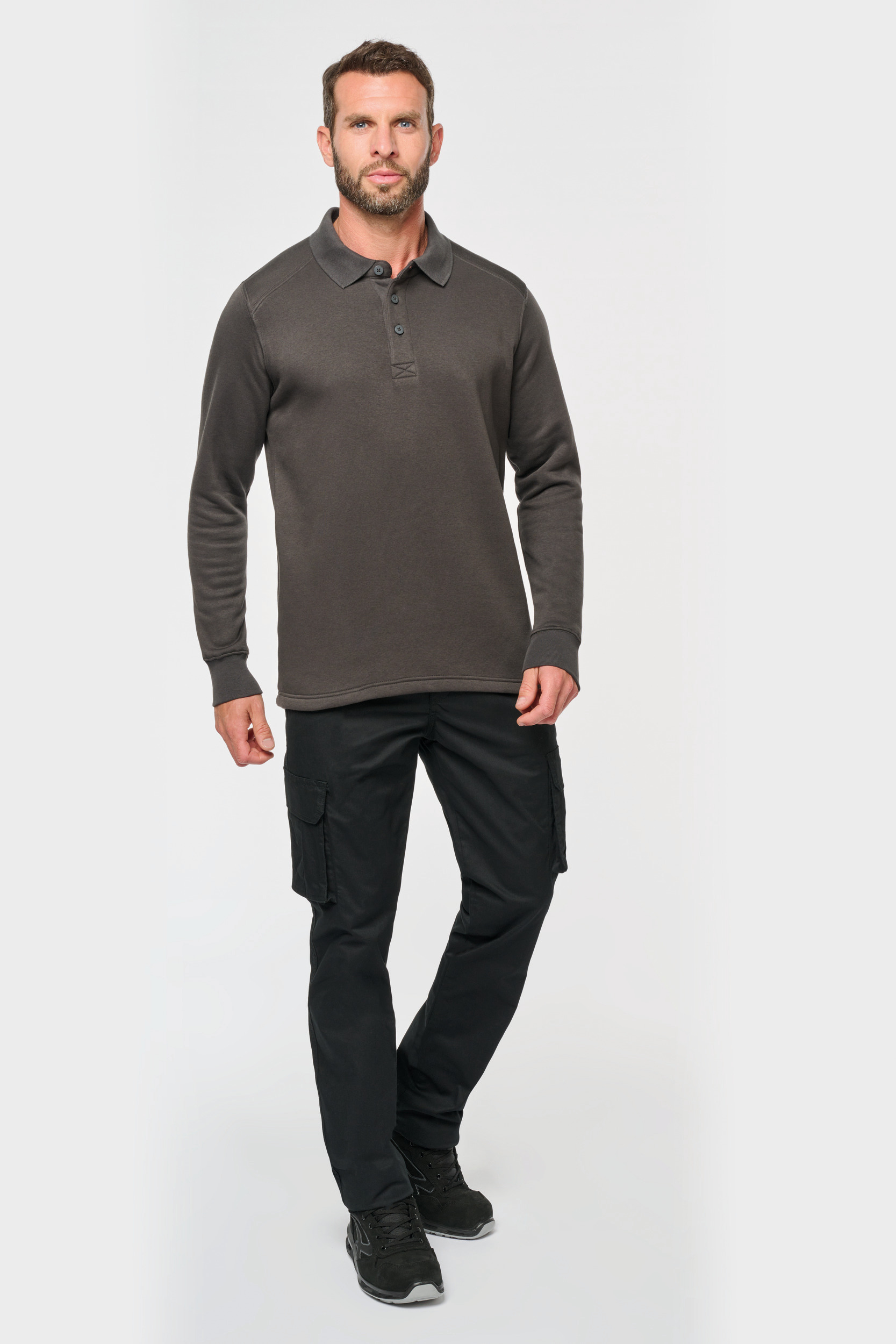 Miniature 4 pour Sweat-shirt col polo homme