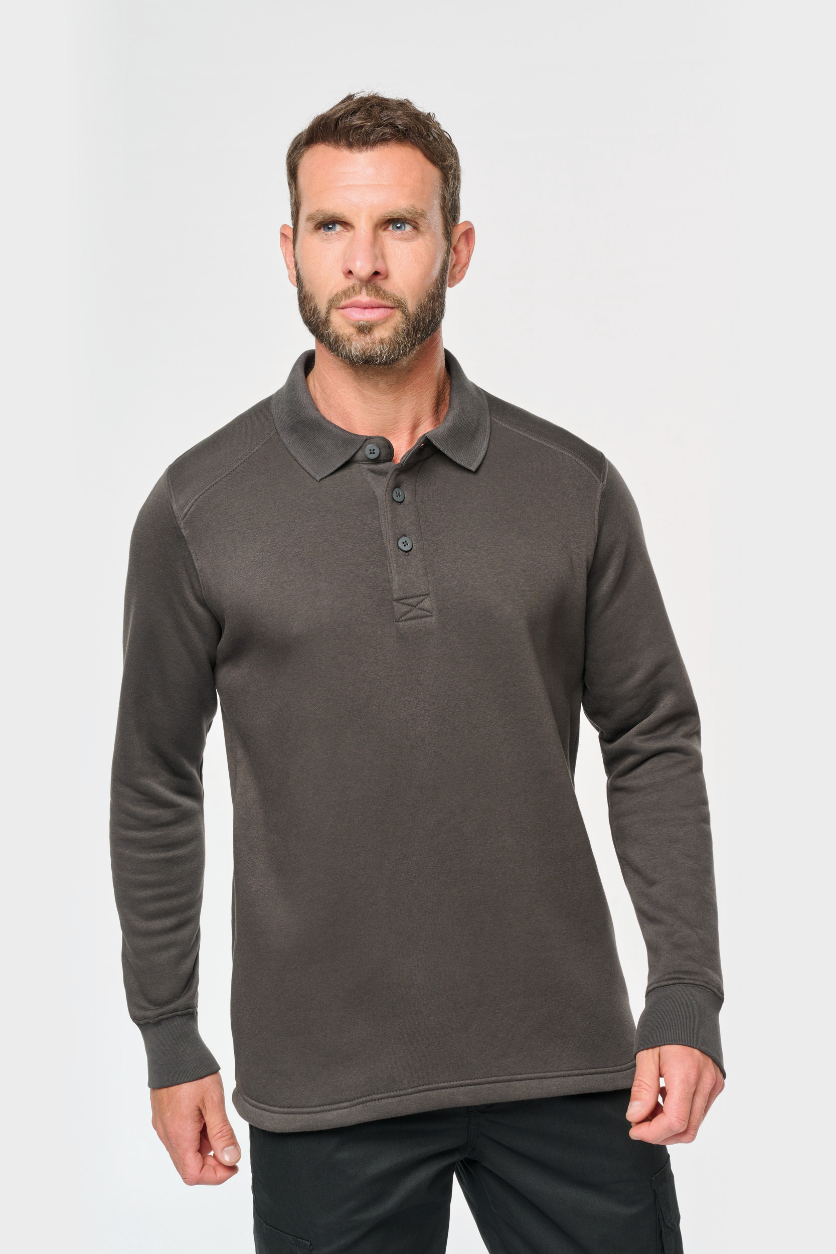 Miniature 3 pour Sweat-shirt col polo homme