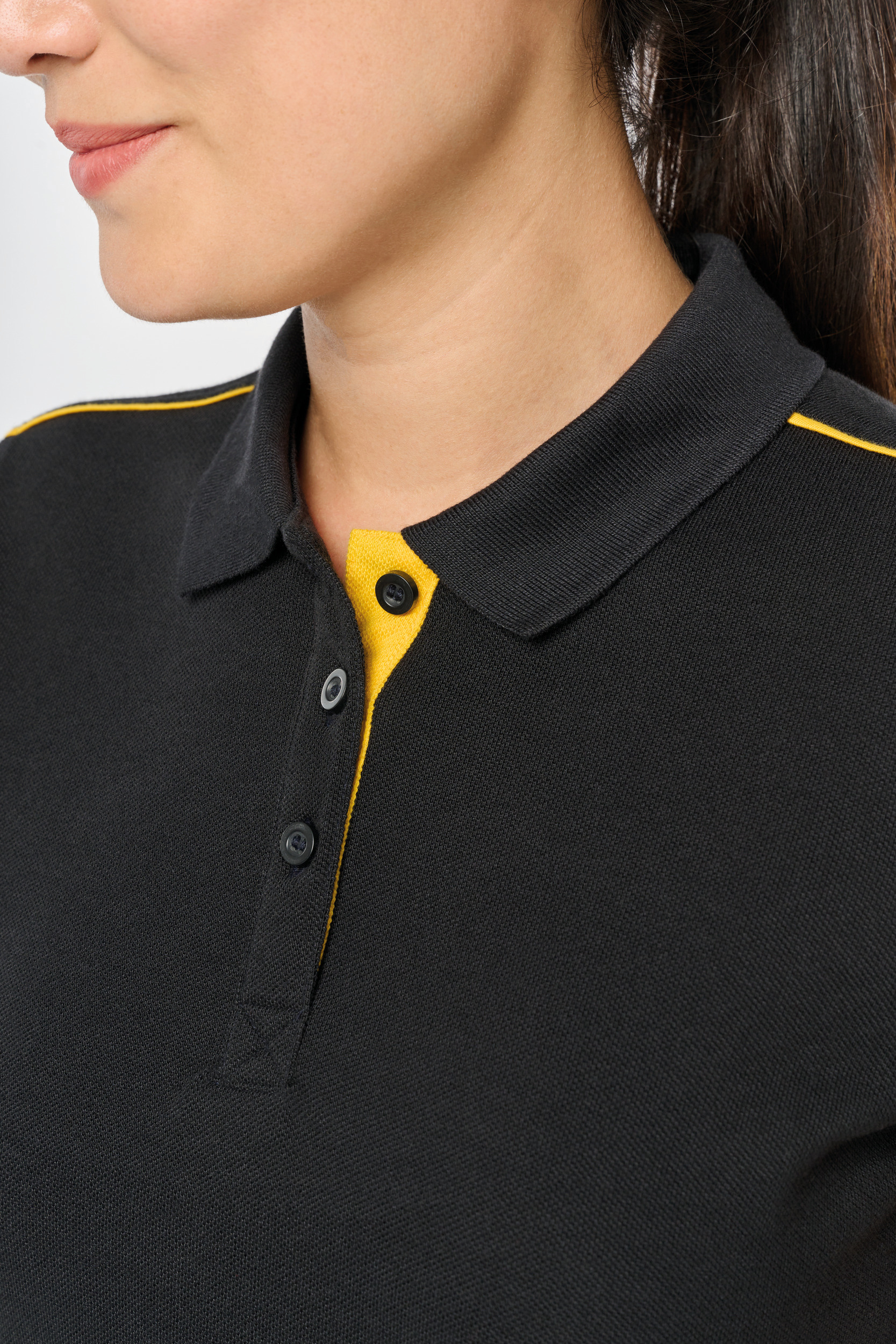 Miniature 8 pour Polo Day To Day contrasté manches courtes femme