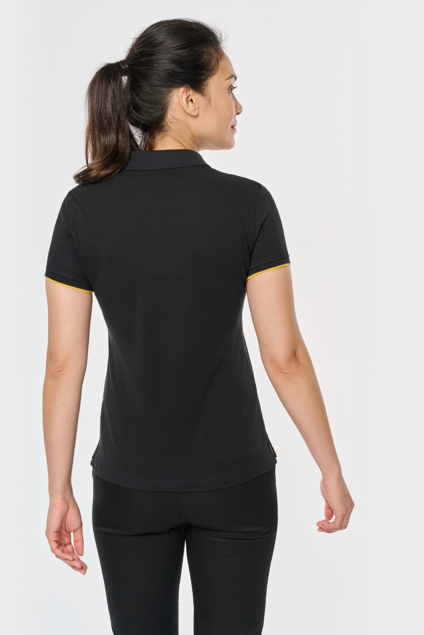 Miniature 2 pour Polo Day To Day contrasté manches courtes femme