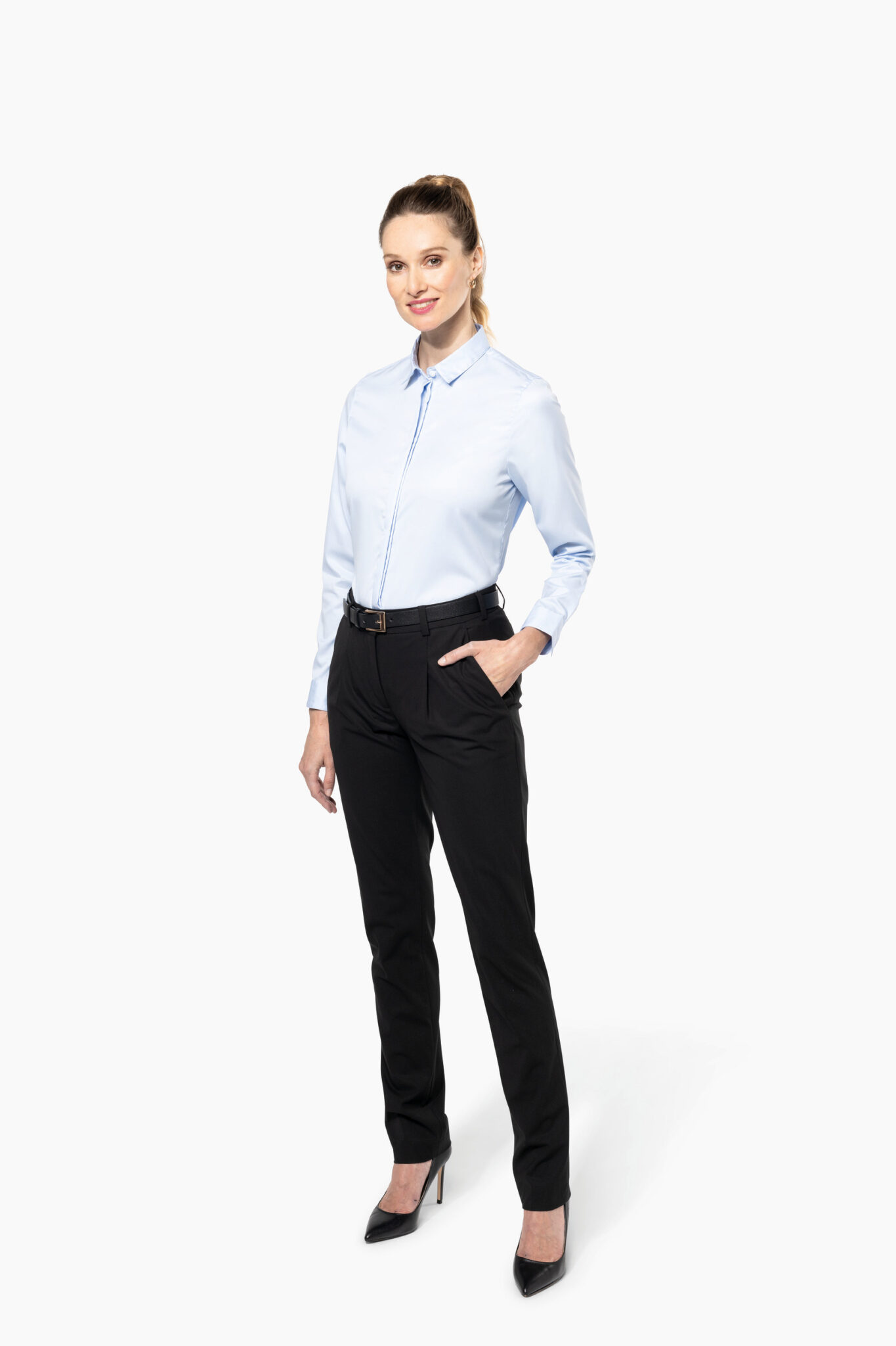 Miniature 4 pour Chemise twill manches longues femme