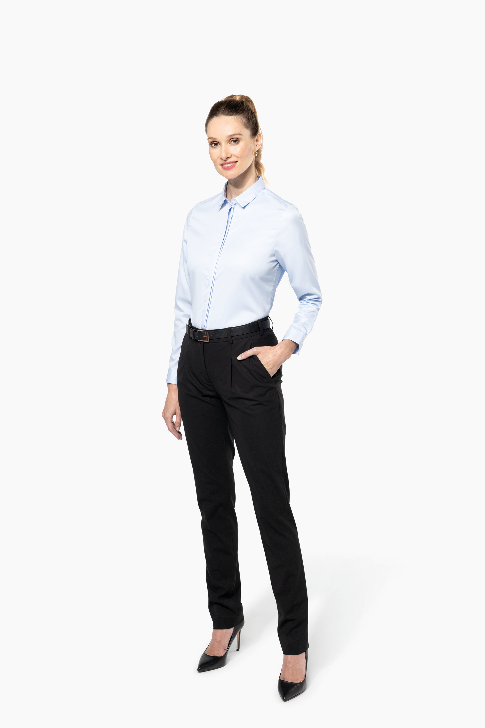 Miniature 4 pour Chemise twill manches longues femme