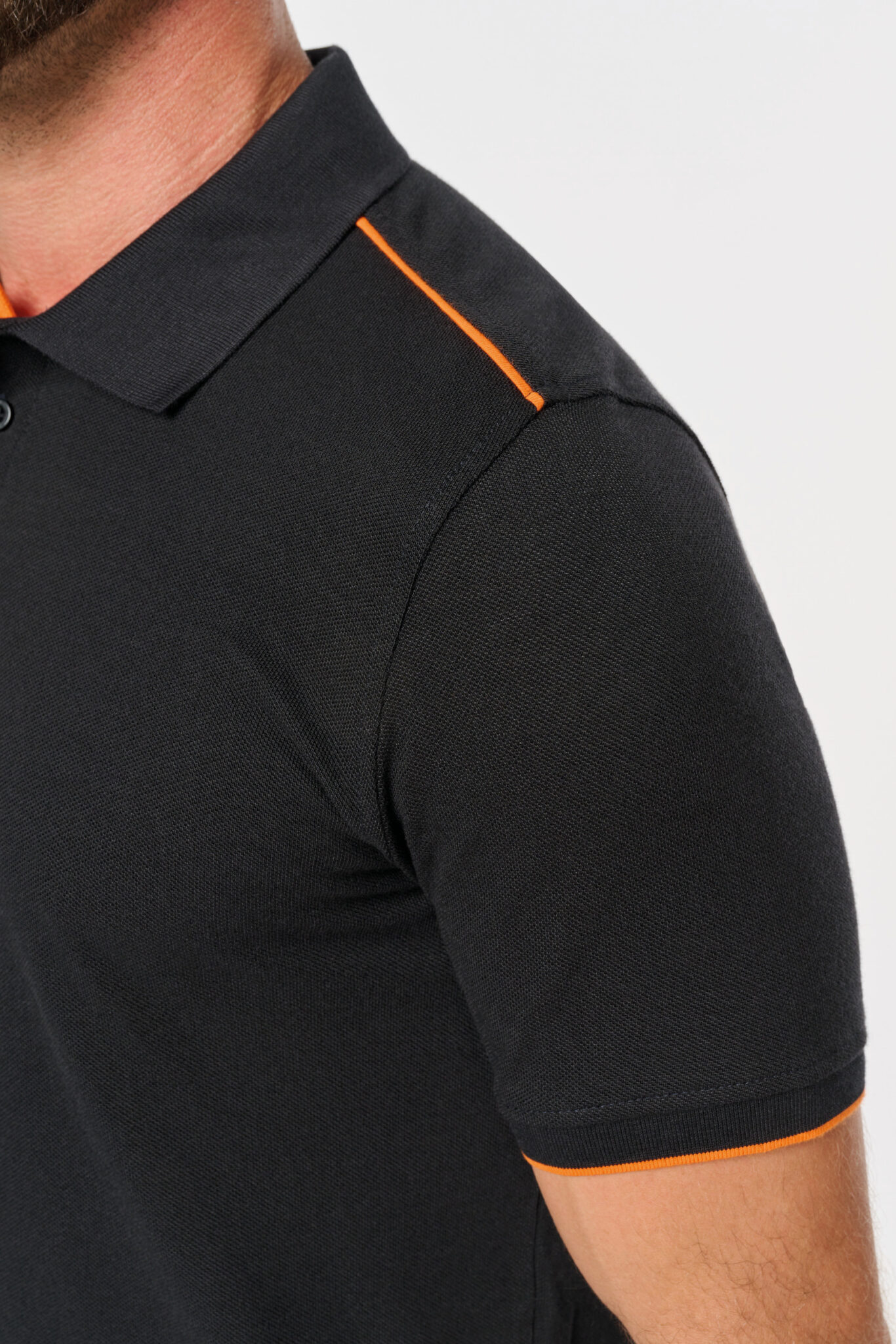 Miniature 10 pour Polo Day To Day contrasté manches courtes homme