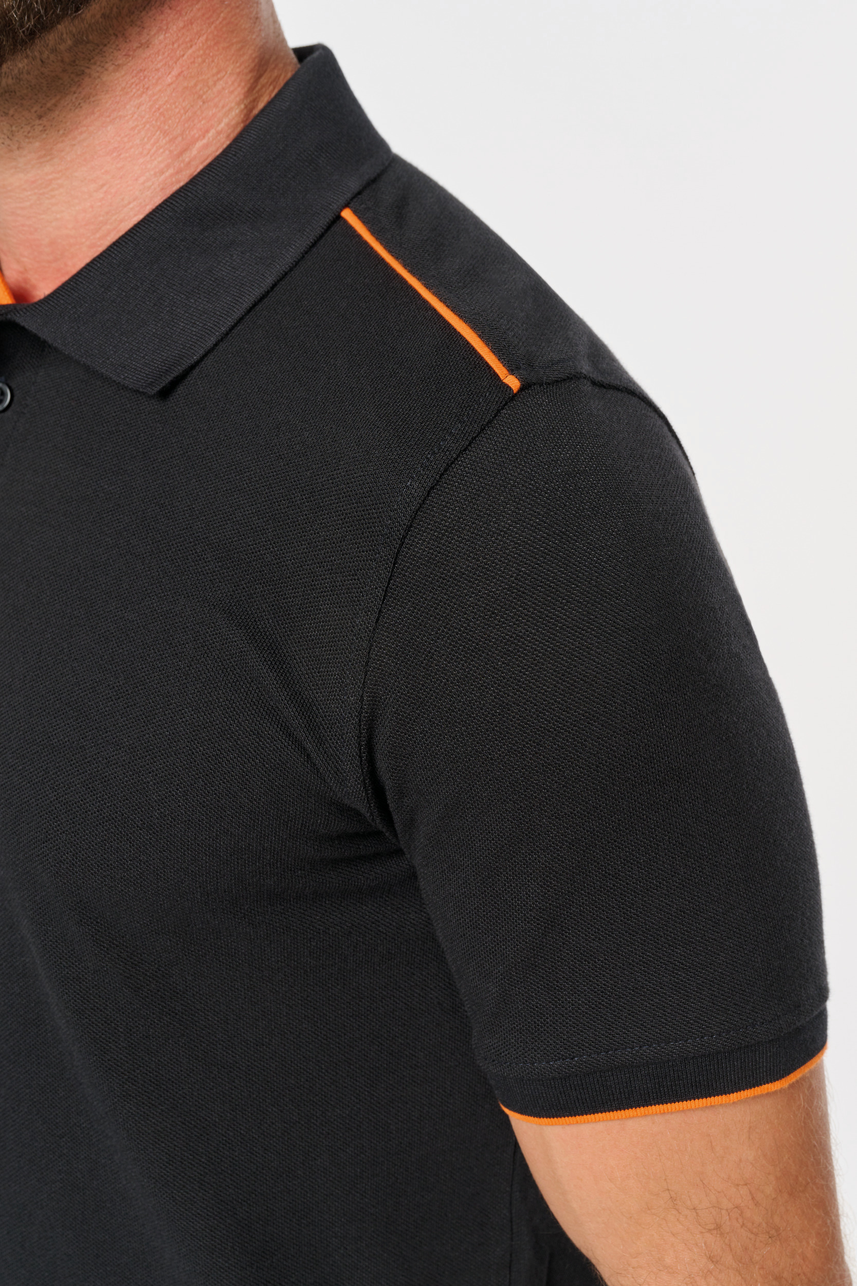 Miniature 10 pour Polo Day To Day contrasté manches courtes homme