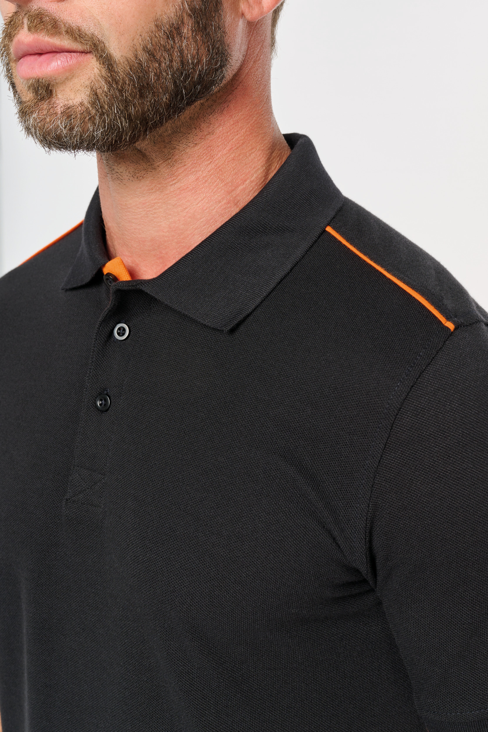Miniature 8 pour Polo Day To Day contrasté manches courtes homme