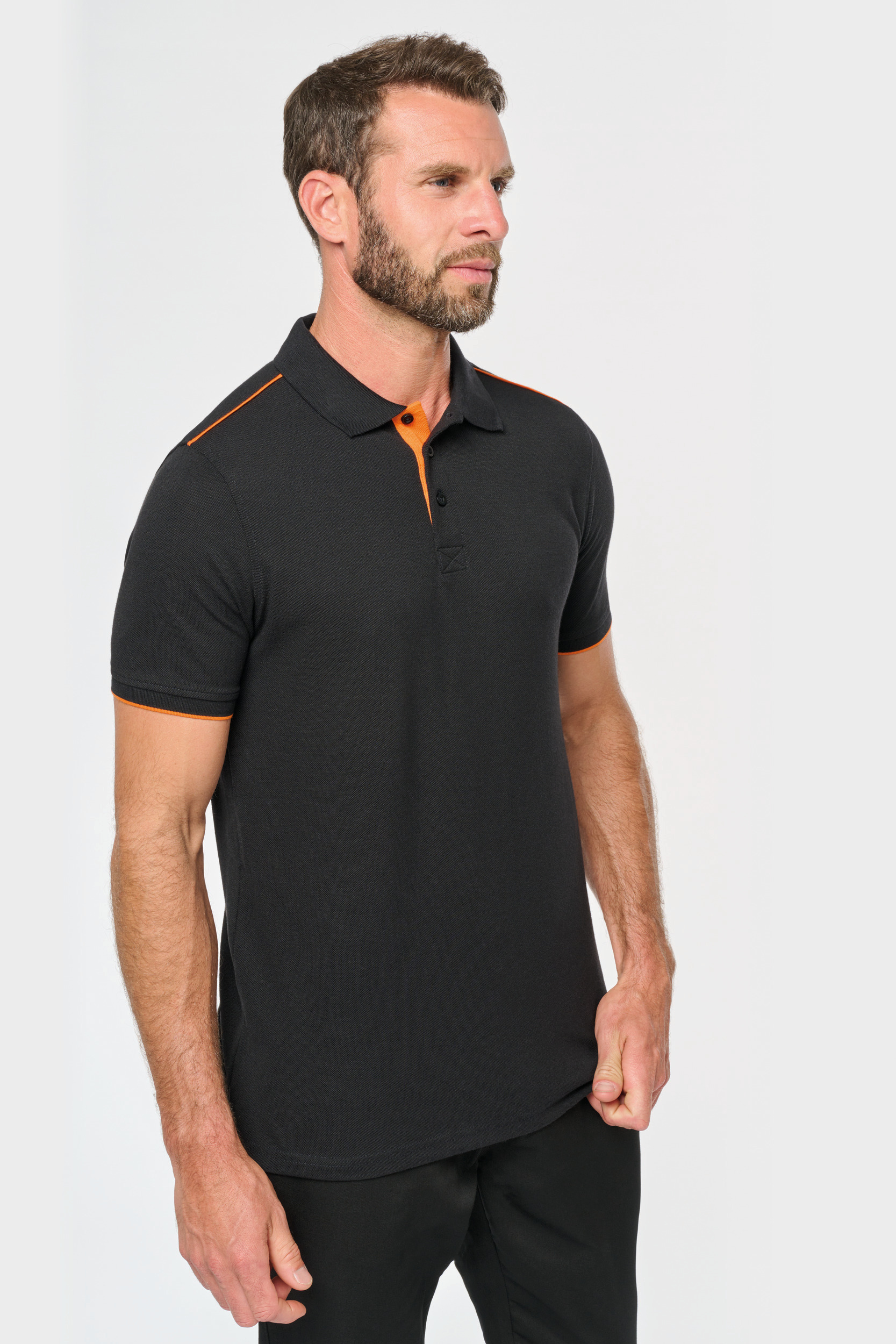 Miniature 3 pour Polo Day To Day contrasté manches courtes homme