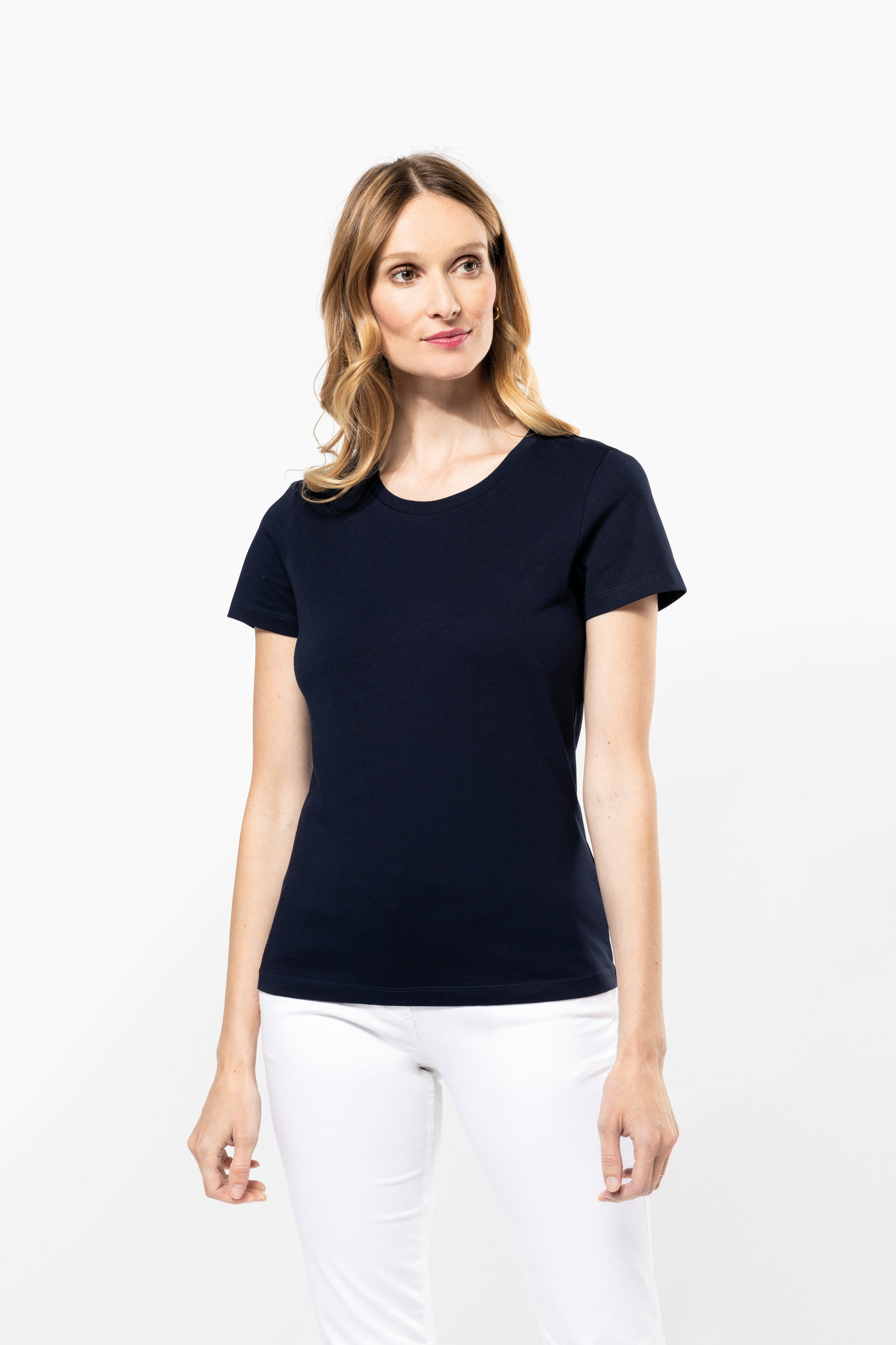 Miniature 1 pour T-shirt Supima® col rond manches courtes femme