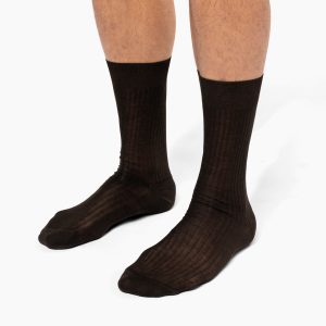 Visuel Chaussettes coton rib 4x2 fil d'Écosse homme