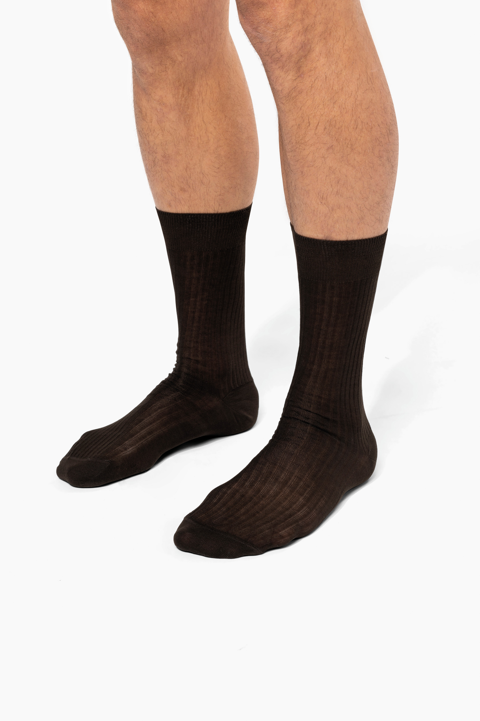 Miniature 1 pour Chaussettes coton rib 4x2 fil d'Écosse homme