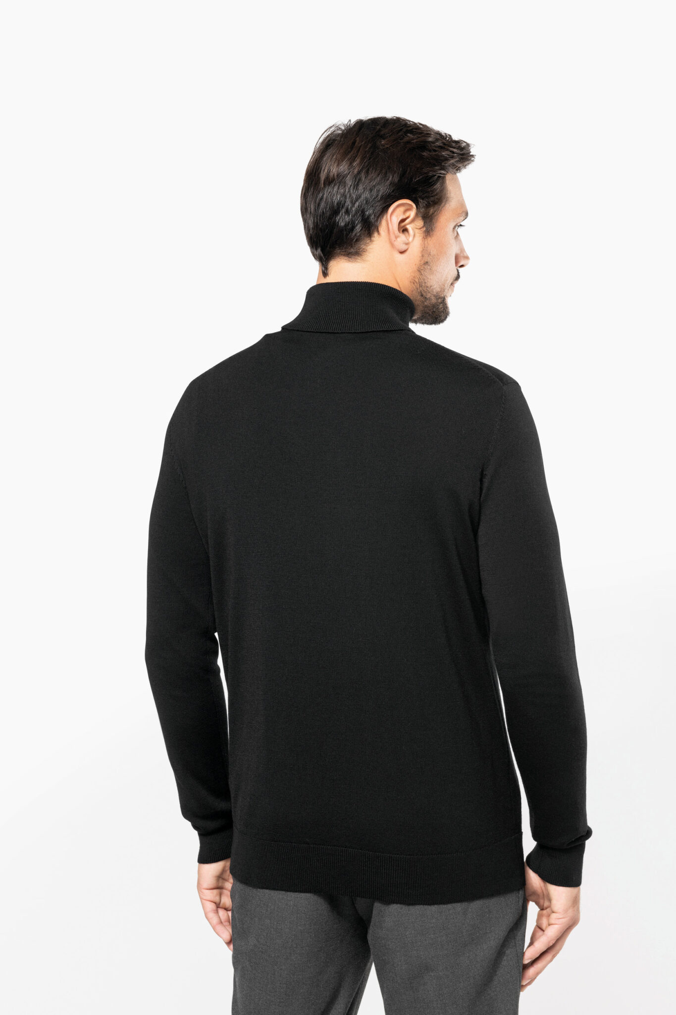 Miniature 2 pour Pull Mérinos col roulé homme