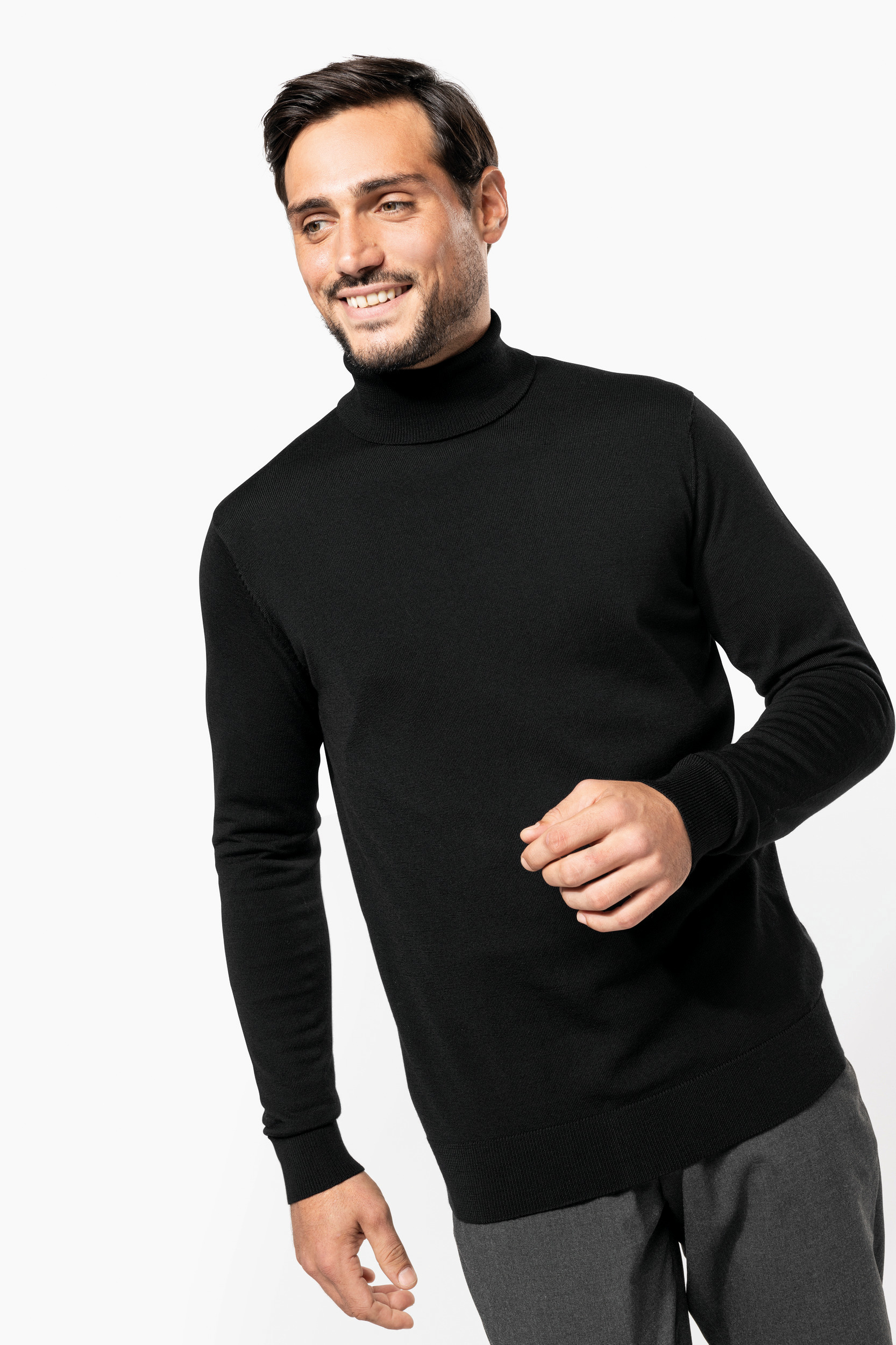 Miniature 3 pour Pull Mérinos col roulé homme