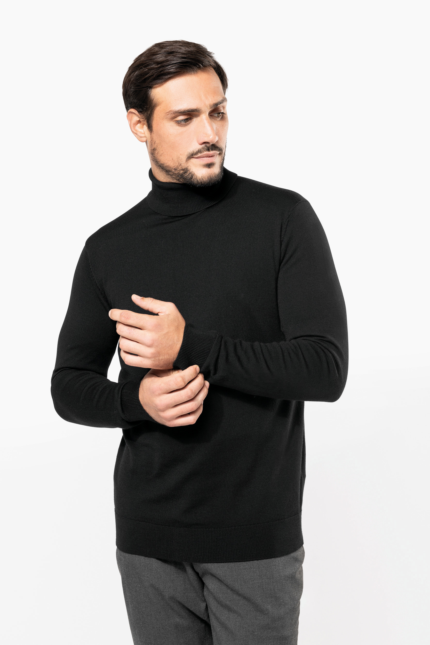 Miniature 1 pour Pull Mérinos col roulé homme