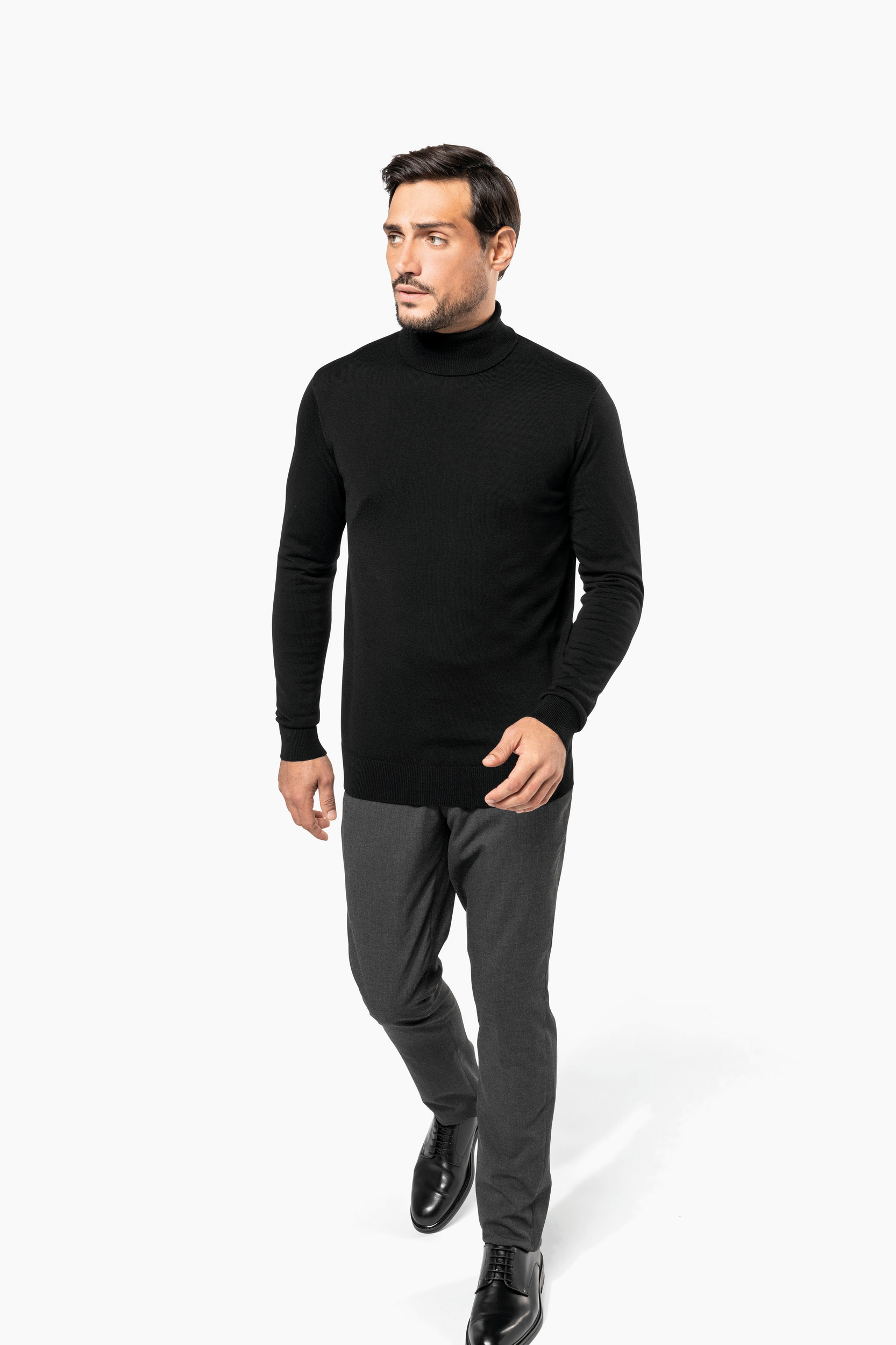 Miniature 4 pour Pull Mérinos col roulé homme