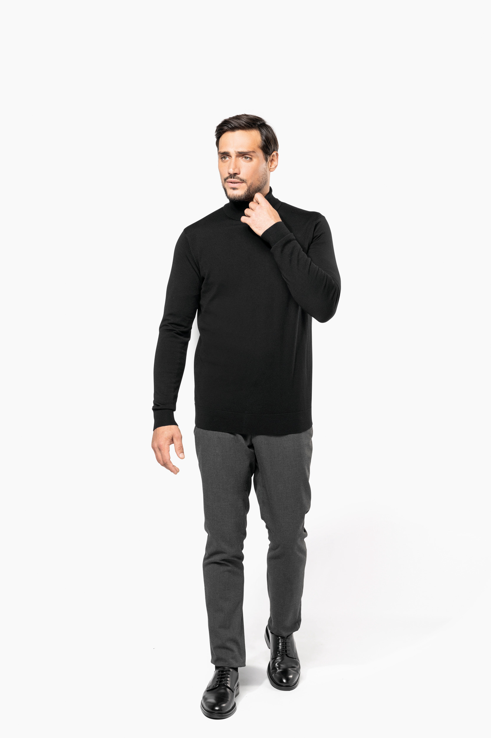Miniature 5 pour Pull Mérinos col roulé homme