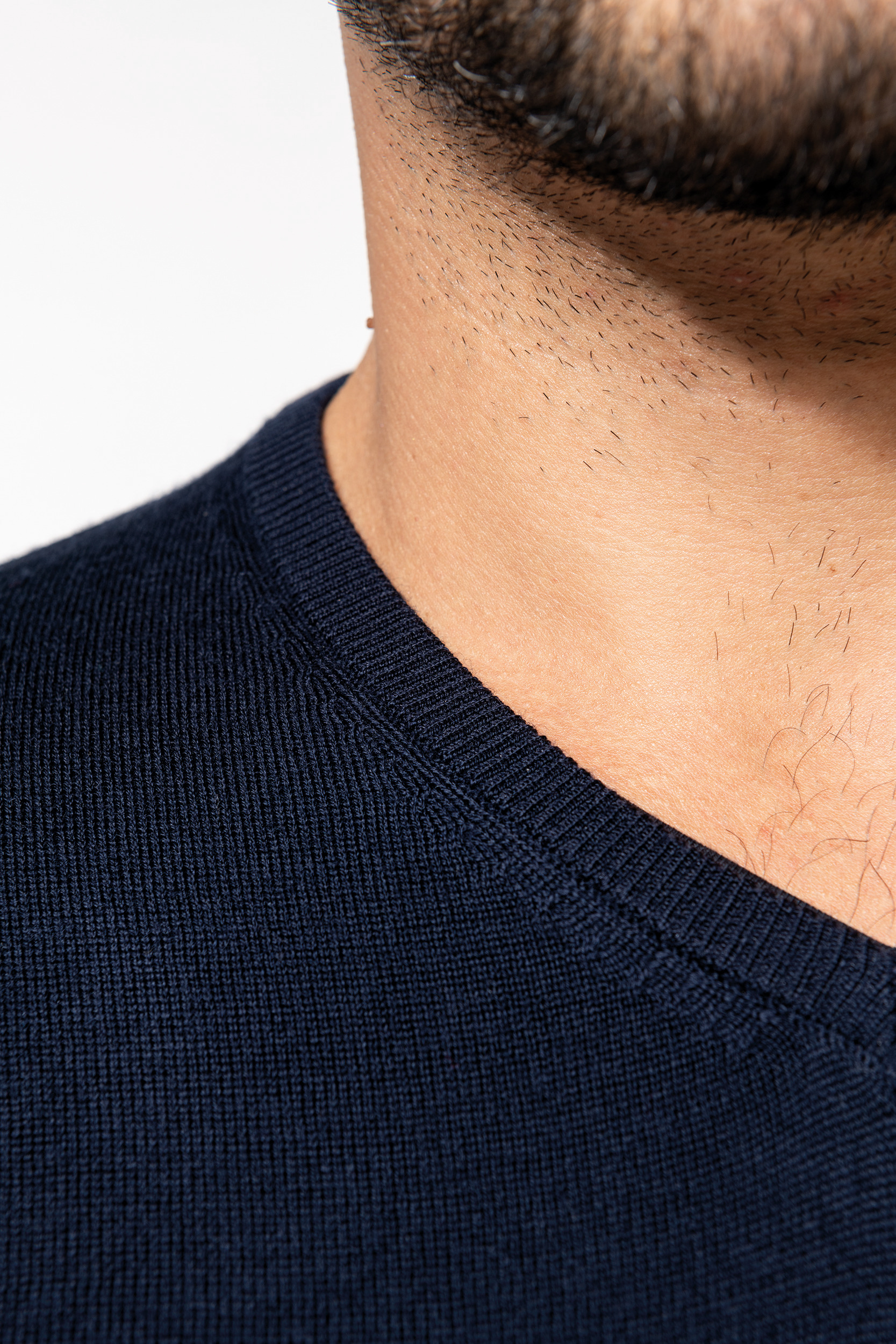Miniature 7 pour Pull Mérinos col V homme