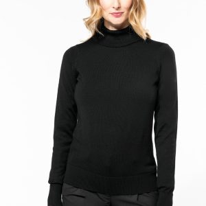 Visuel Pull Mérinos col roulé femme