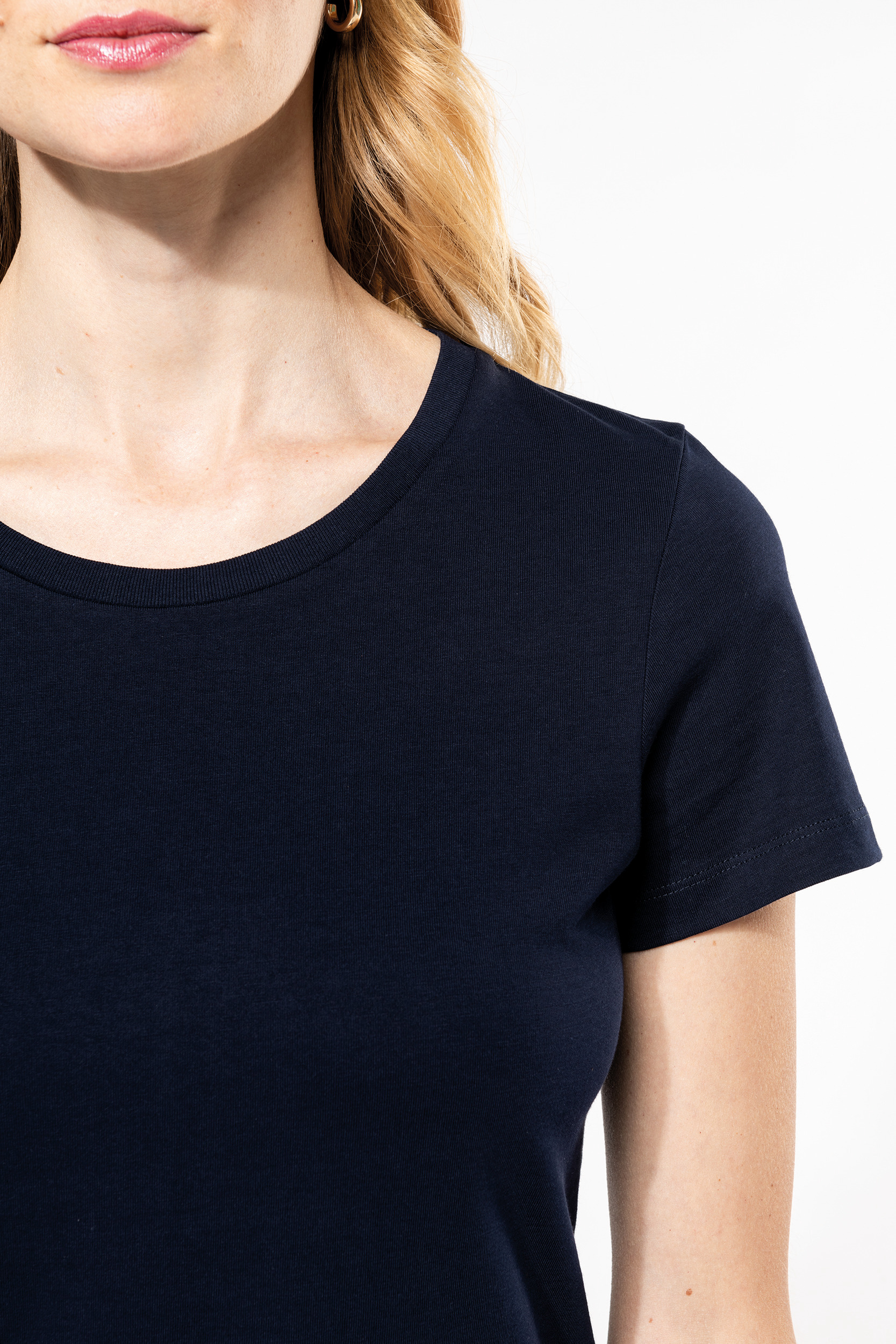 Miniature 10 pour T-shirt Supima® col rond manches courtes femme