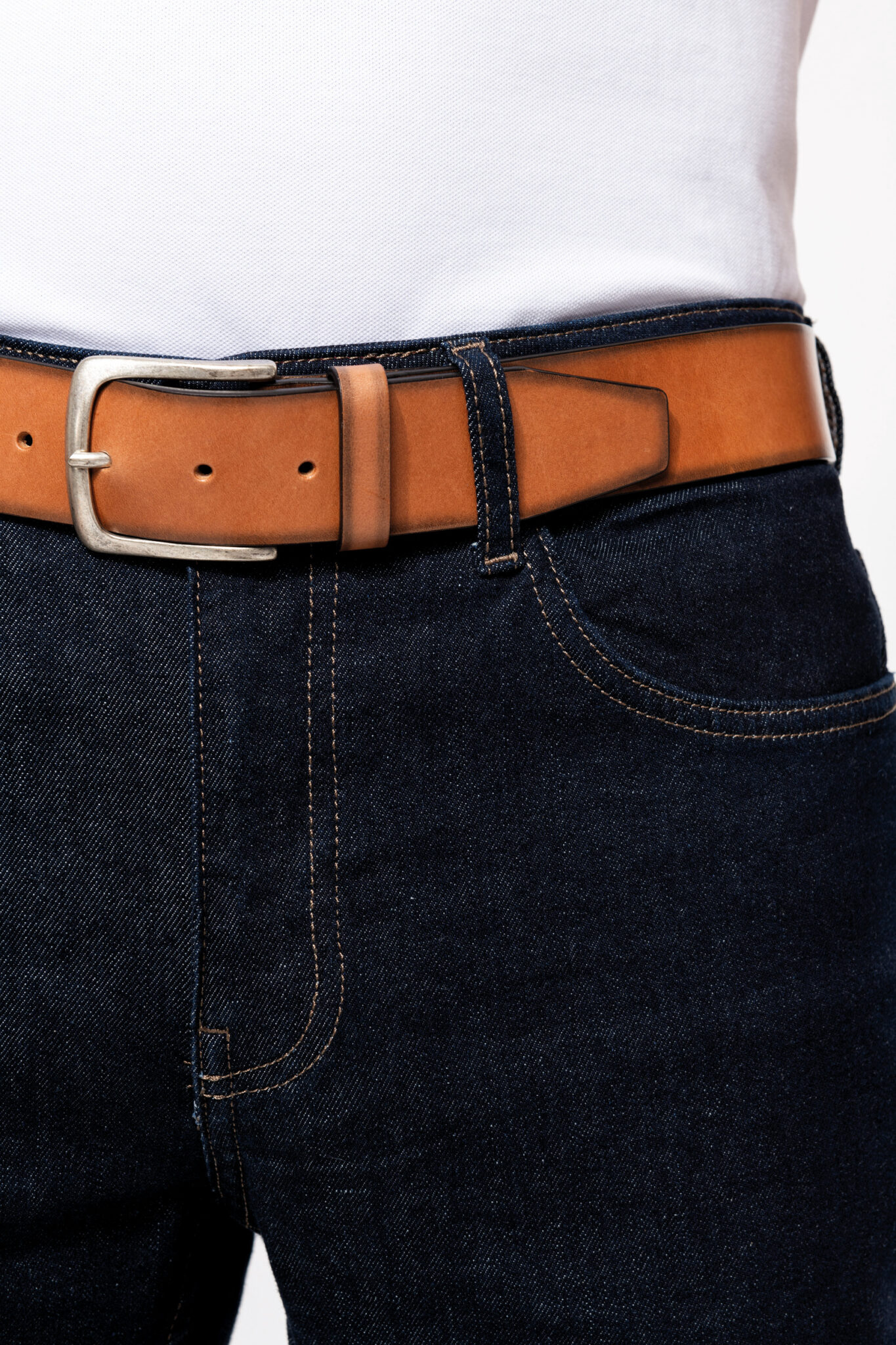 Miniature 5 pour Ceinture vintage cuir homme