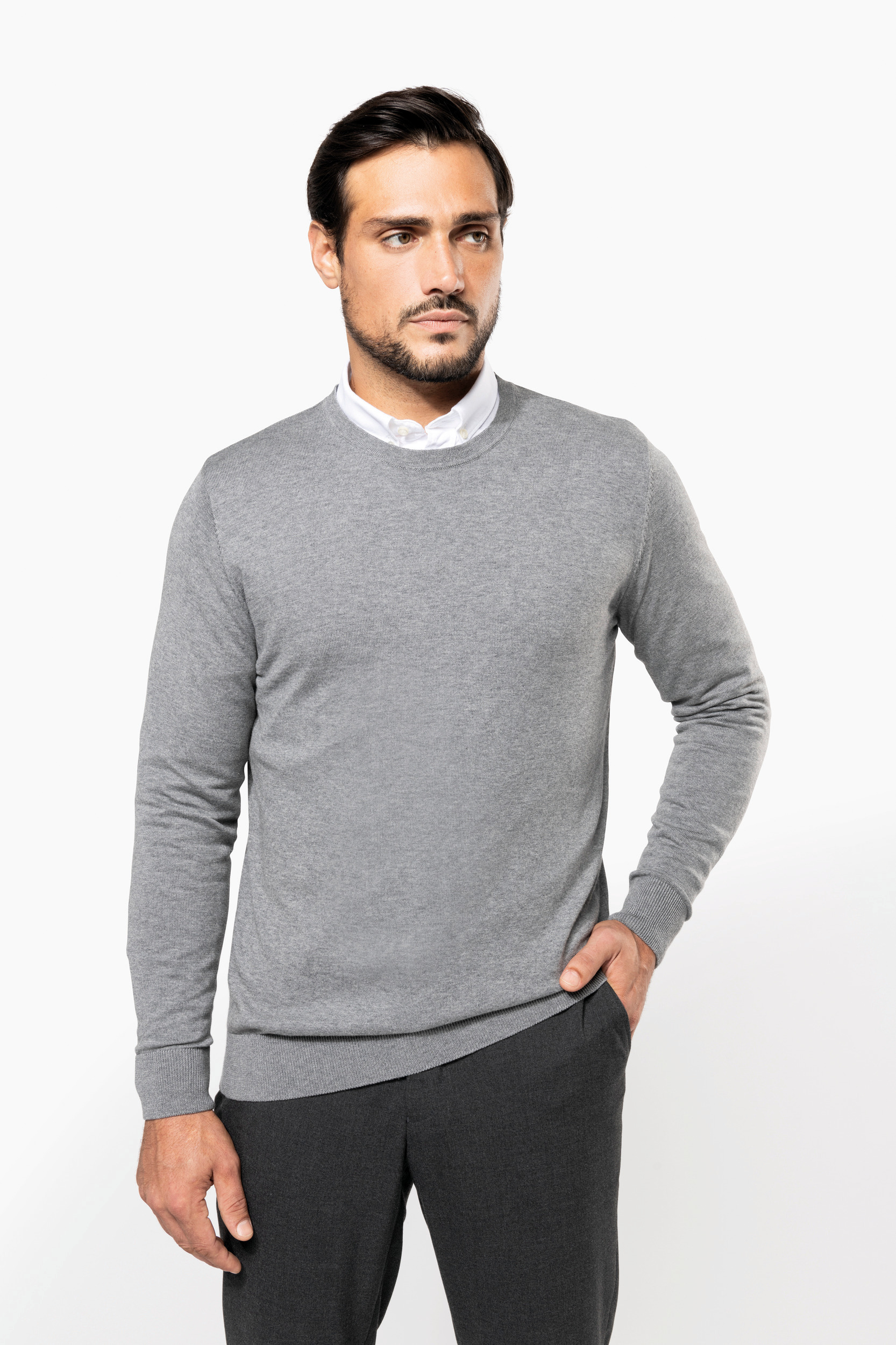 Miniature 1 pour Pull Supima® col rond homme