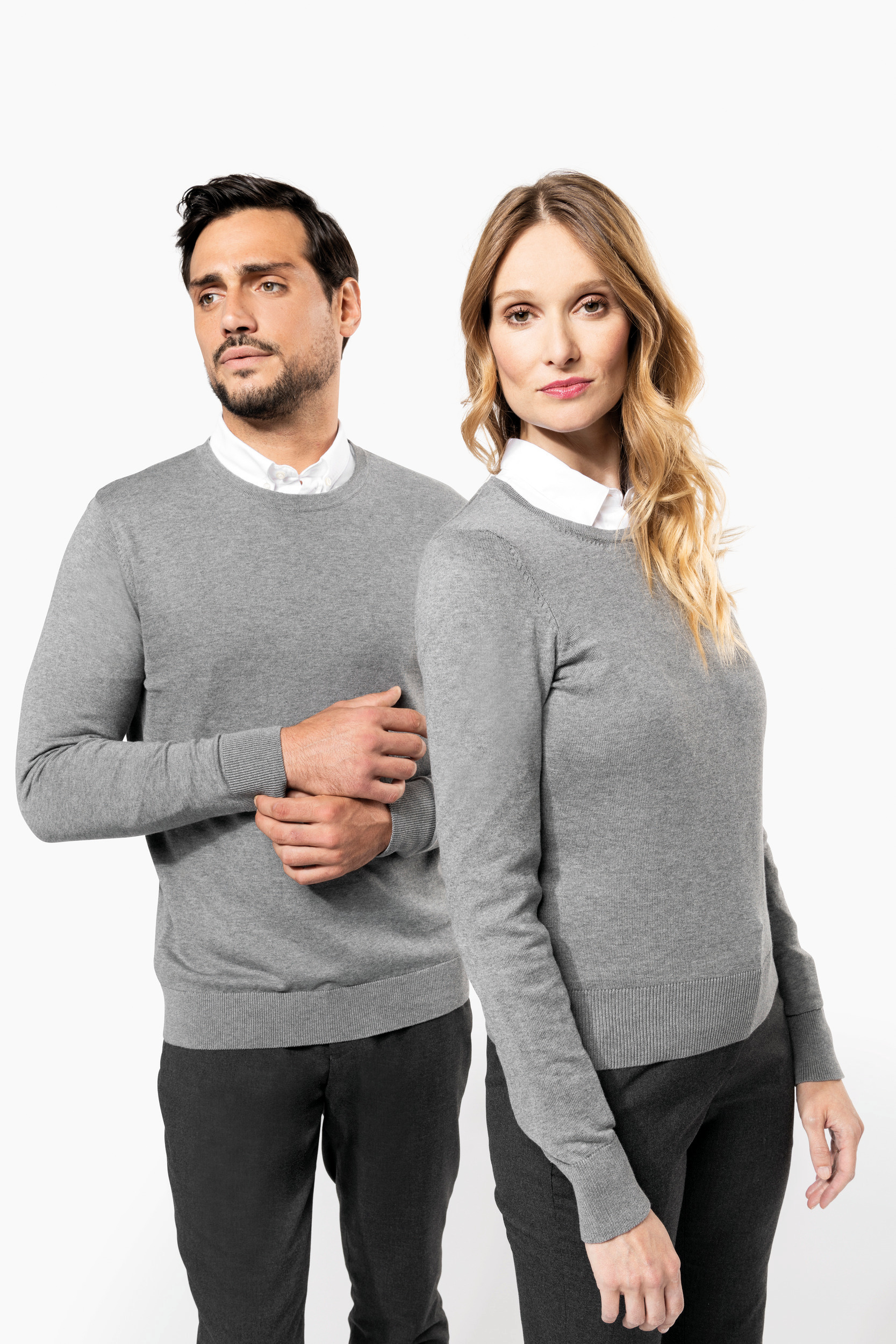 Miniature 7 pour Pull Supima® col rond  femme