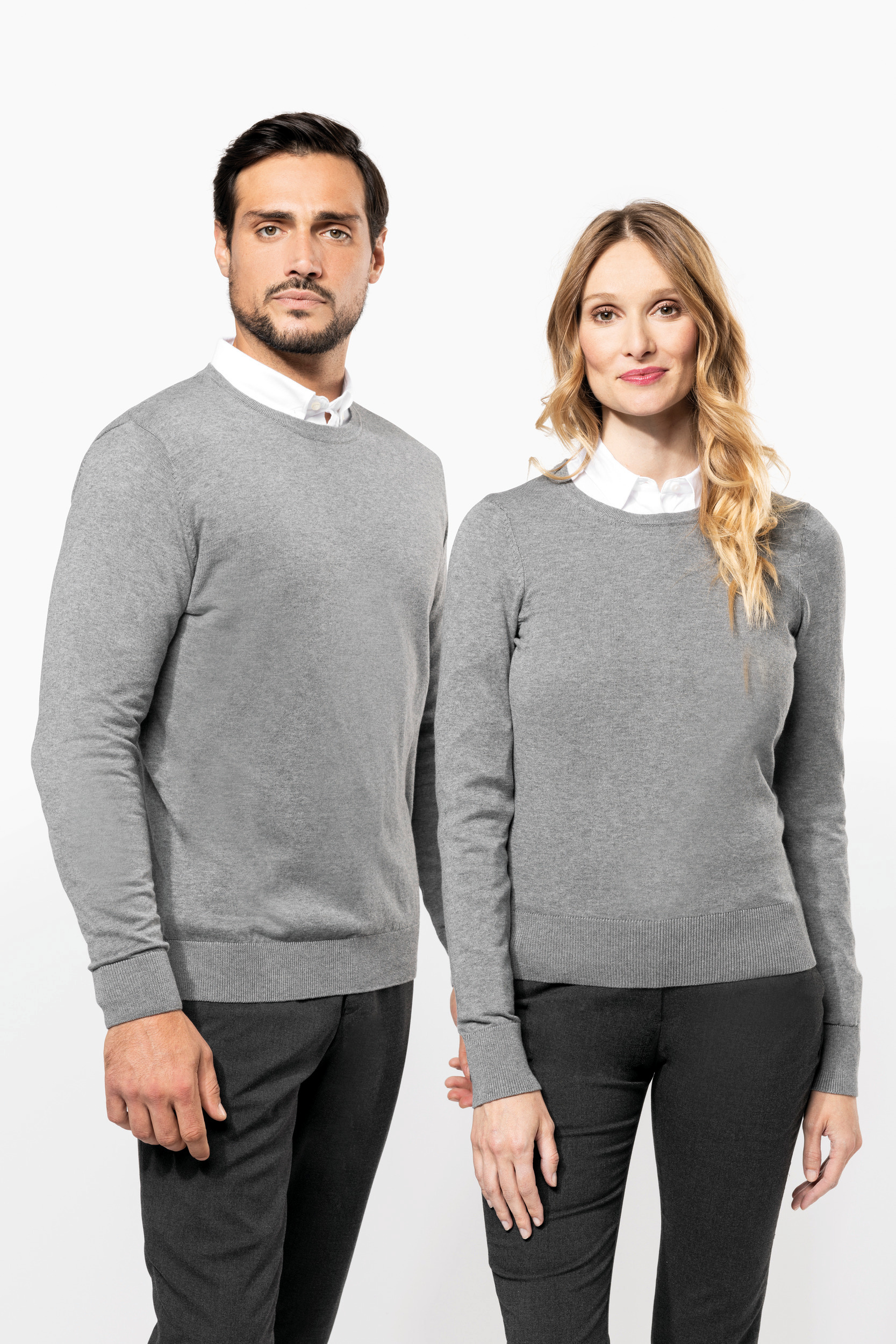 Miniature 6 pour Pull Supima® col rond  femme
