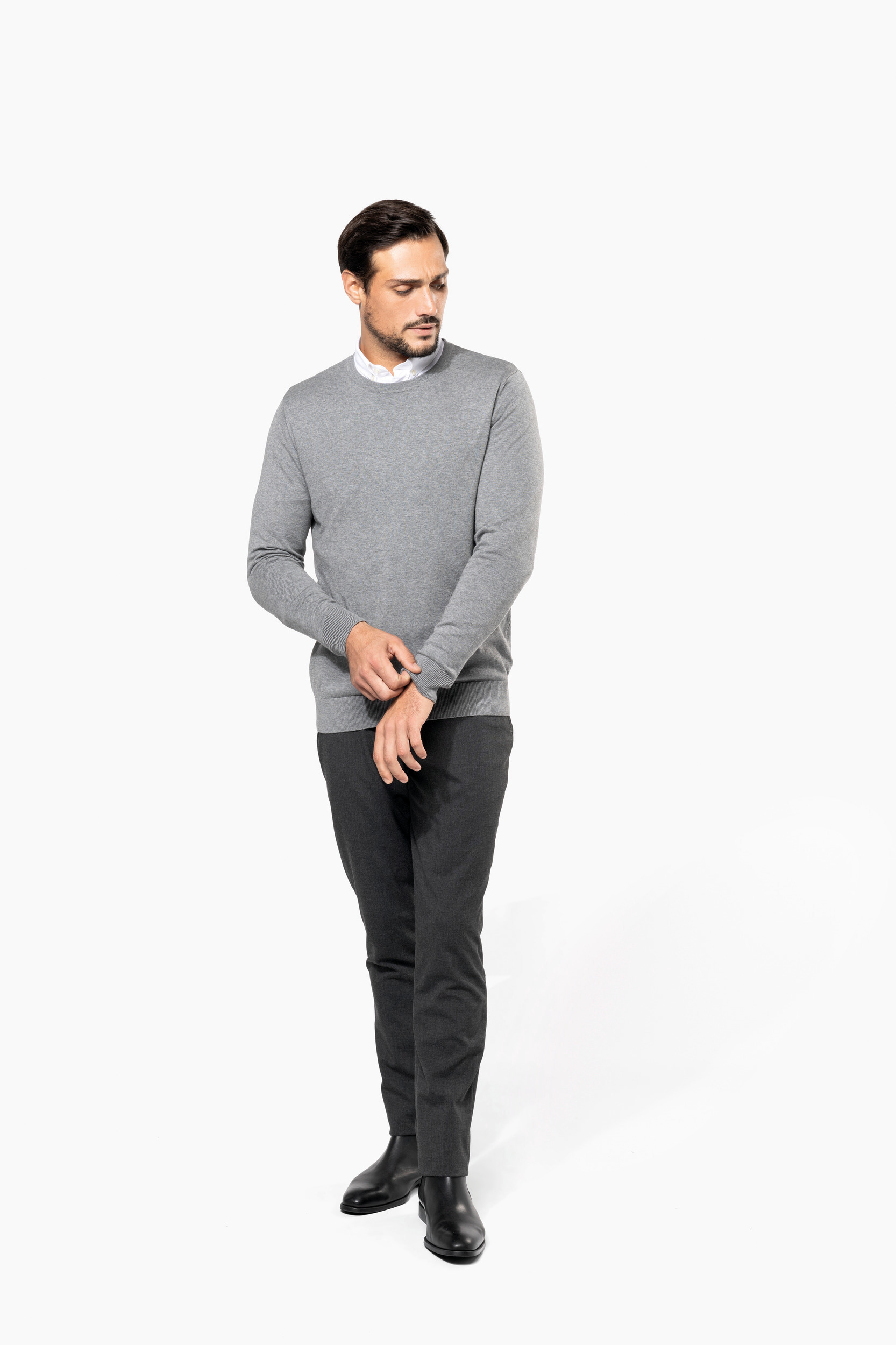 Miniature 4 pour Pull Supima® col rond homme