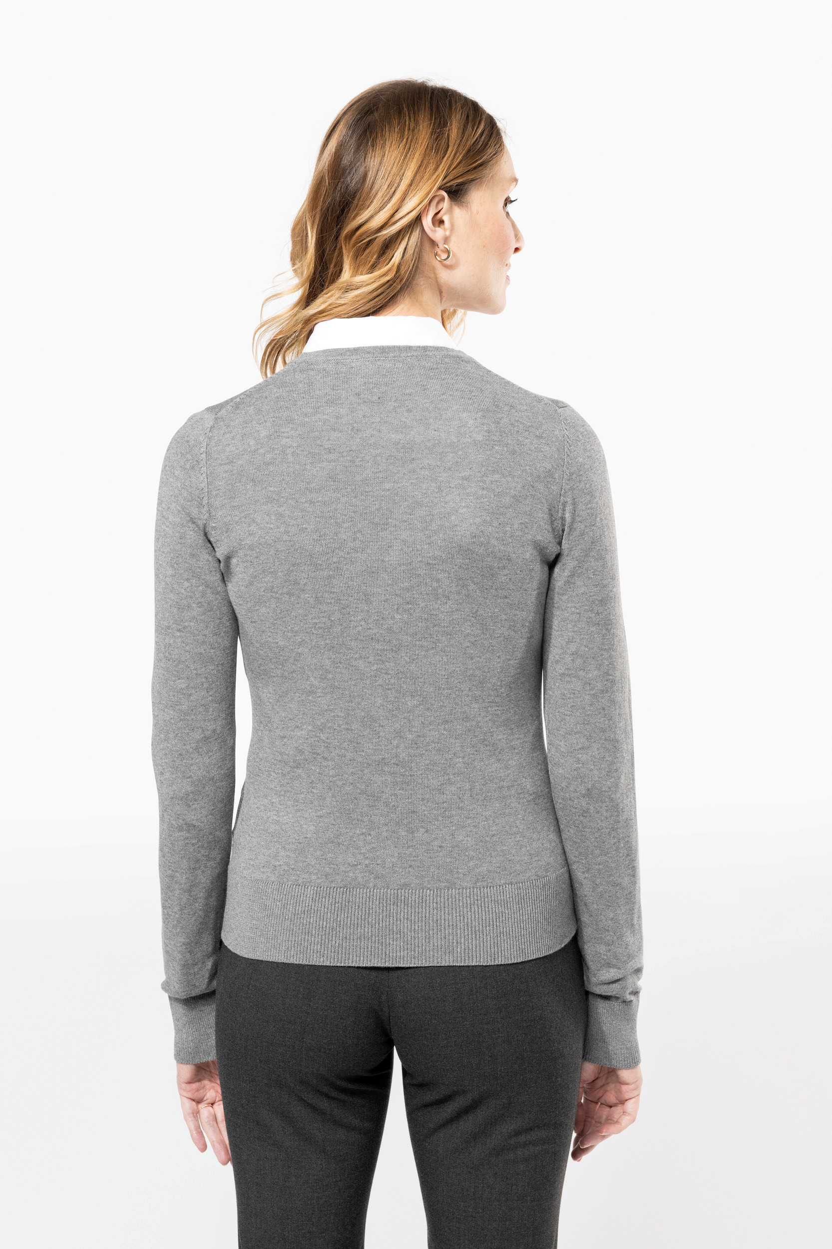 Miniature 2 pour Pull Supima® col rond  femme
