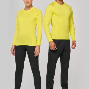 Visuel T-shirt double peau sport manches longues unisexe