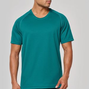 Visuel T-shirt de sport à col rond recyclé homme