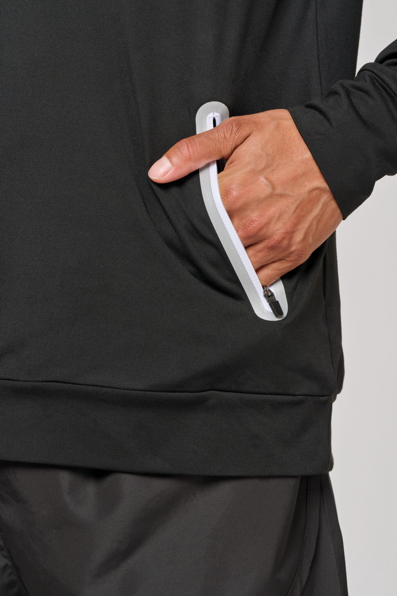 Miniature 7 pour Sweat-shirt à capuche 1/4 zip sport unisexe