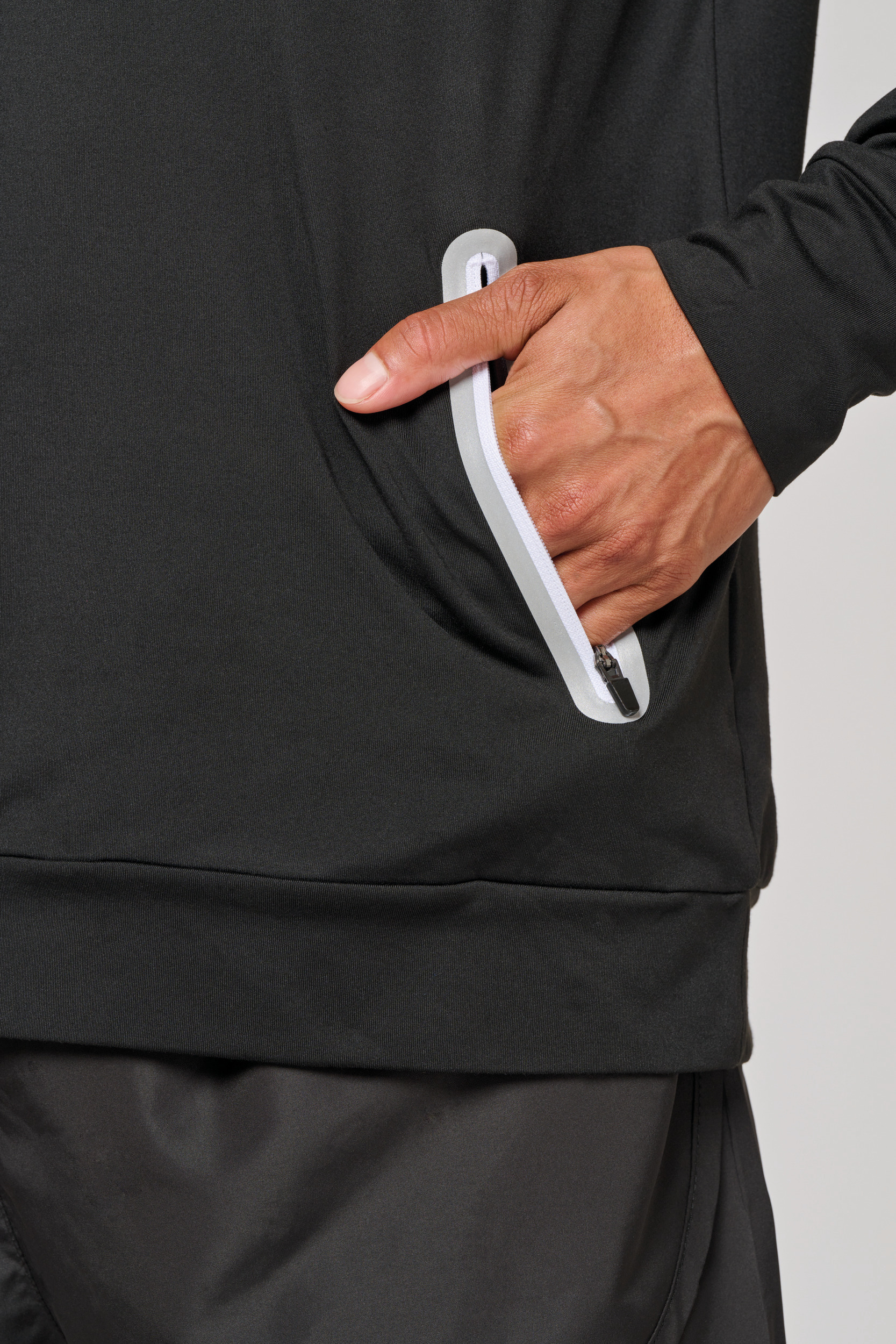 Miniature 7 pour Sweat-shirt à capuche 1/4 zip sport unisexe
